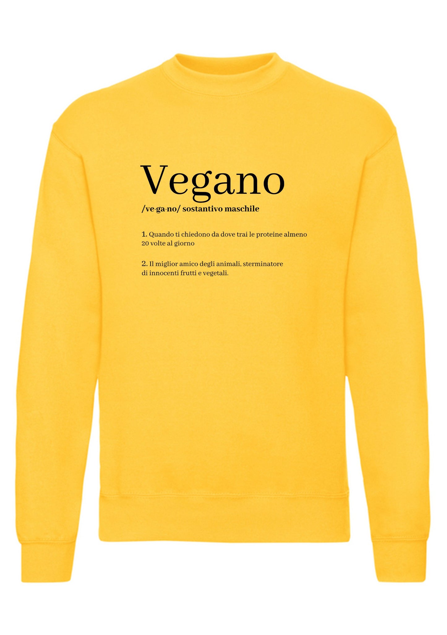 felpa girocollo unisex- vegano dizionario