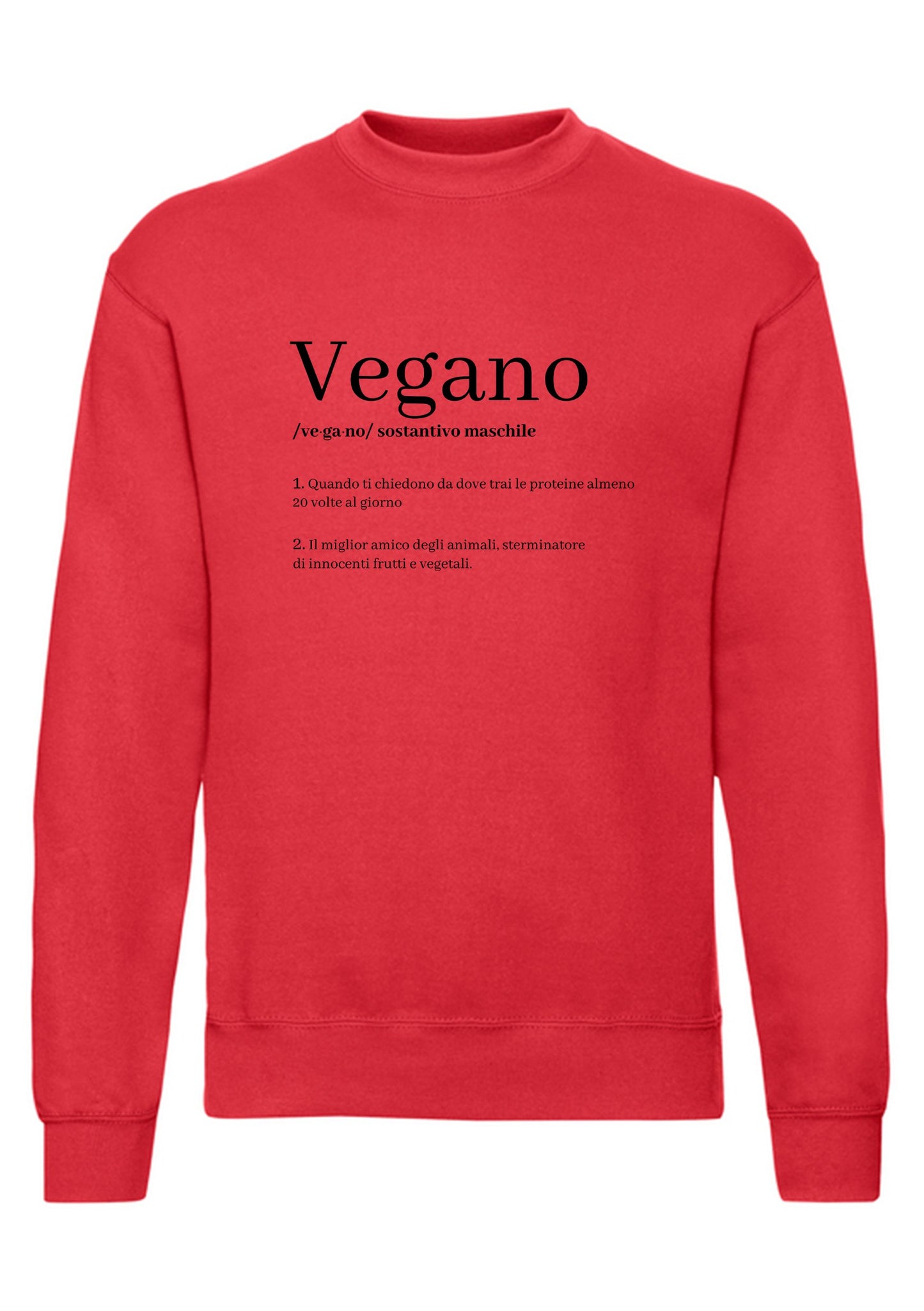 felpa girocollo unisex- vegano dizionario