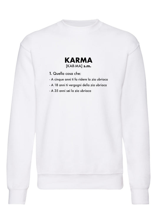 felpa girocollo unisex- karma dizionario