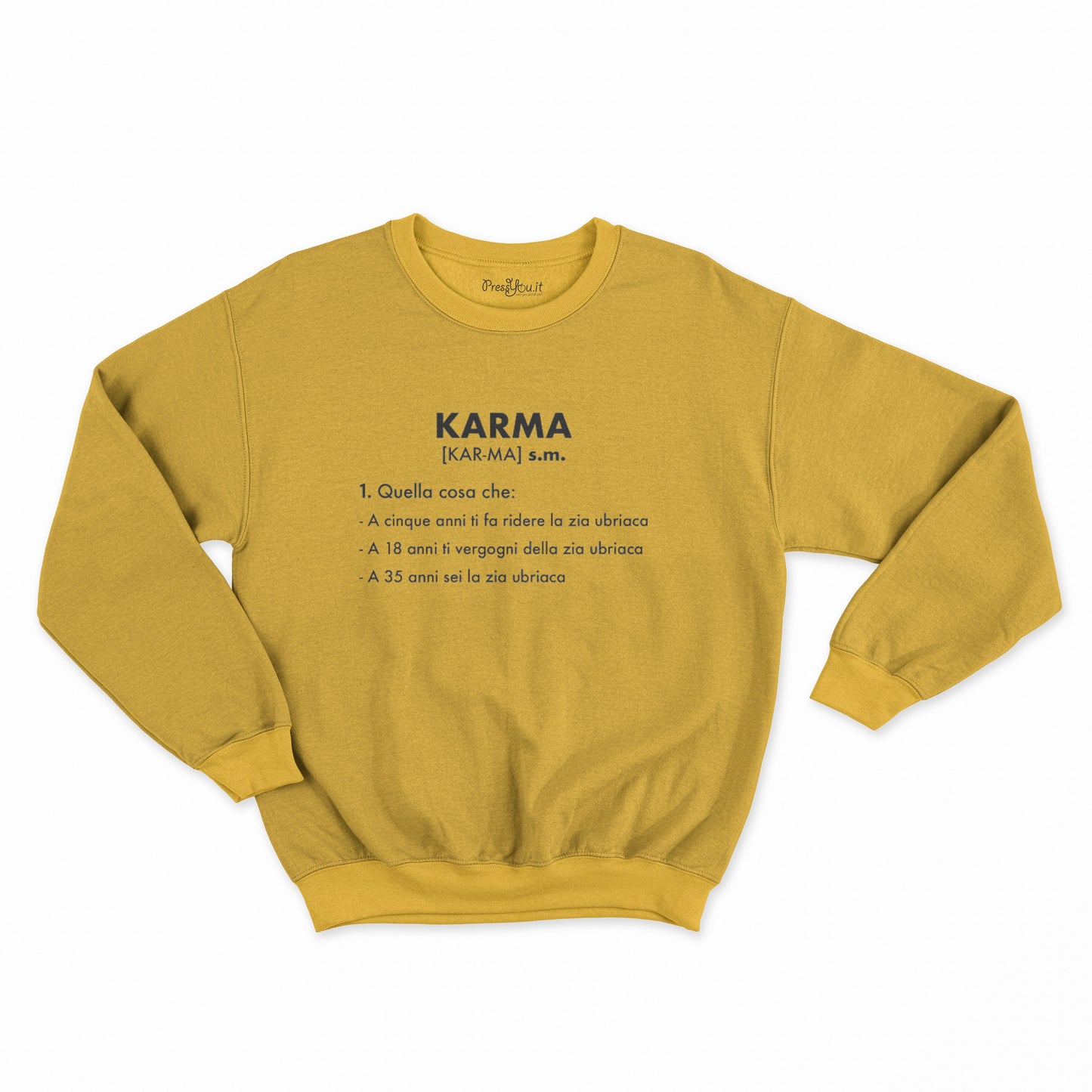 felpa girocollo unisex- karma dizionario