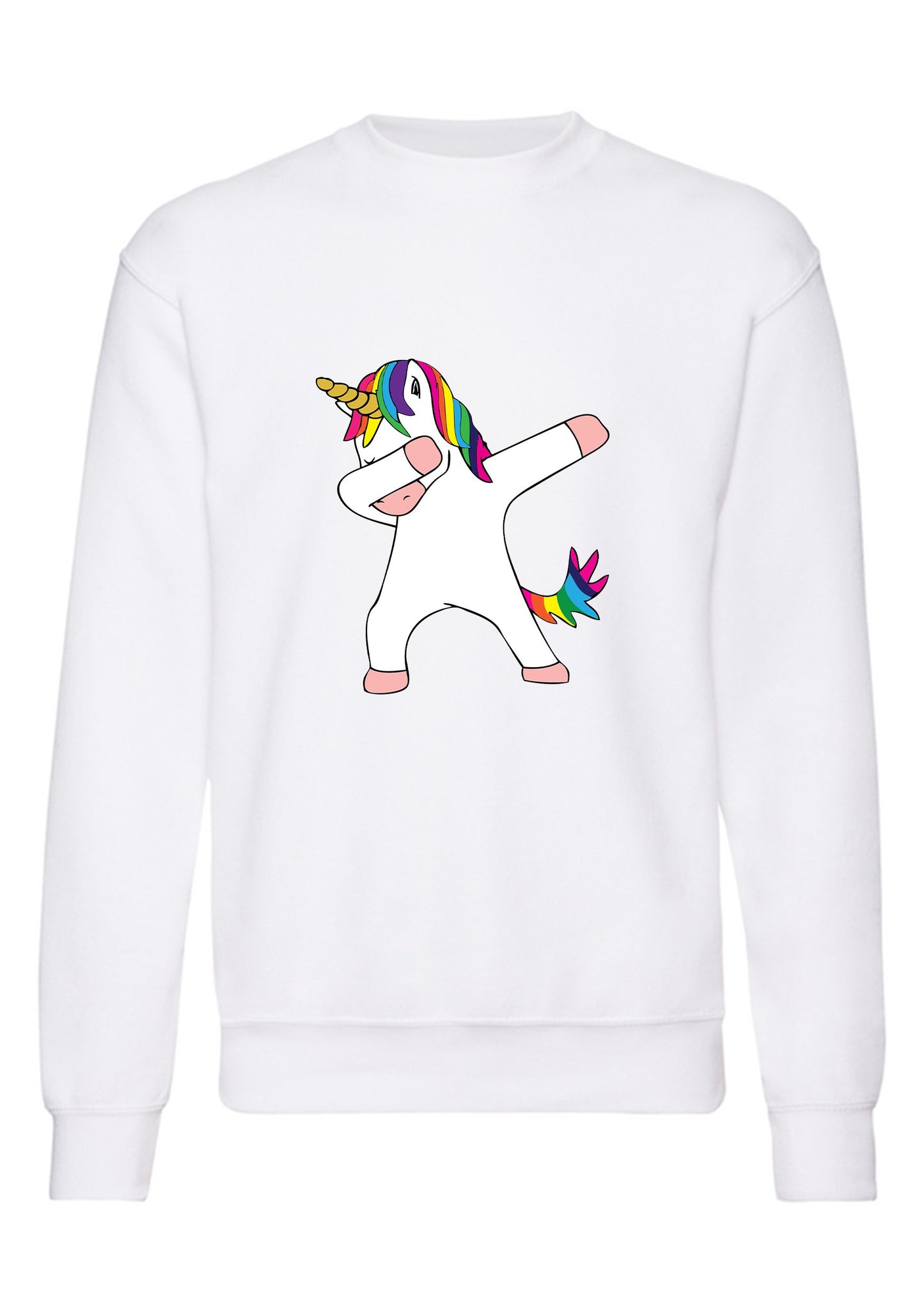 felpa girocollo unisex- unicorno dab