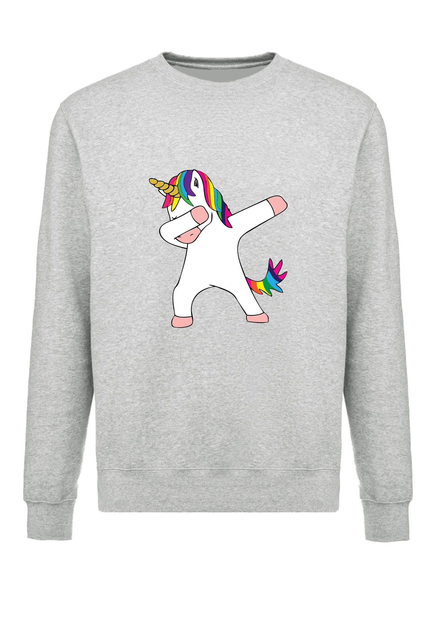 felpa girocollo unisex- unicorno dab