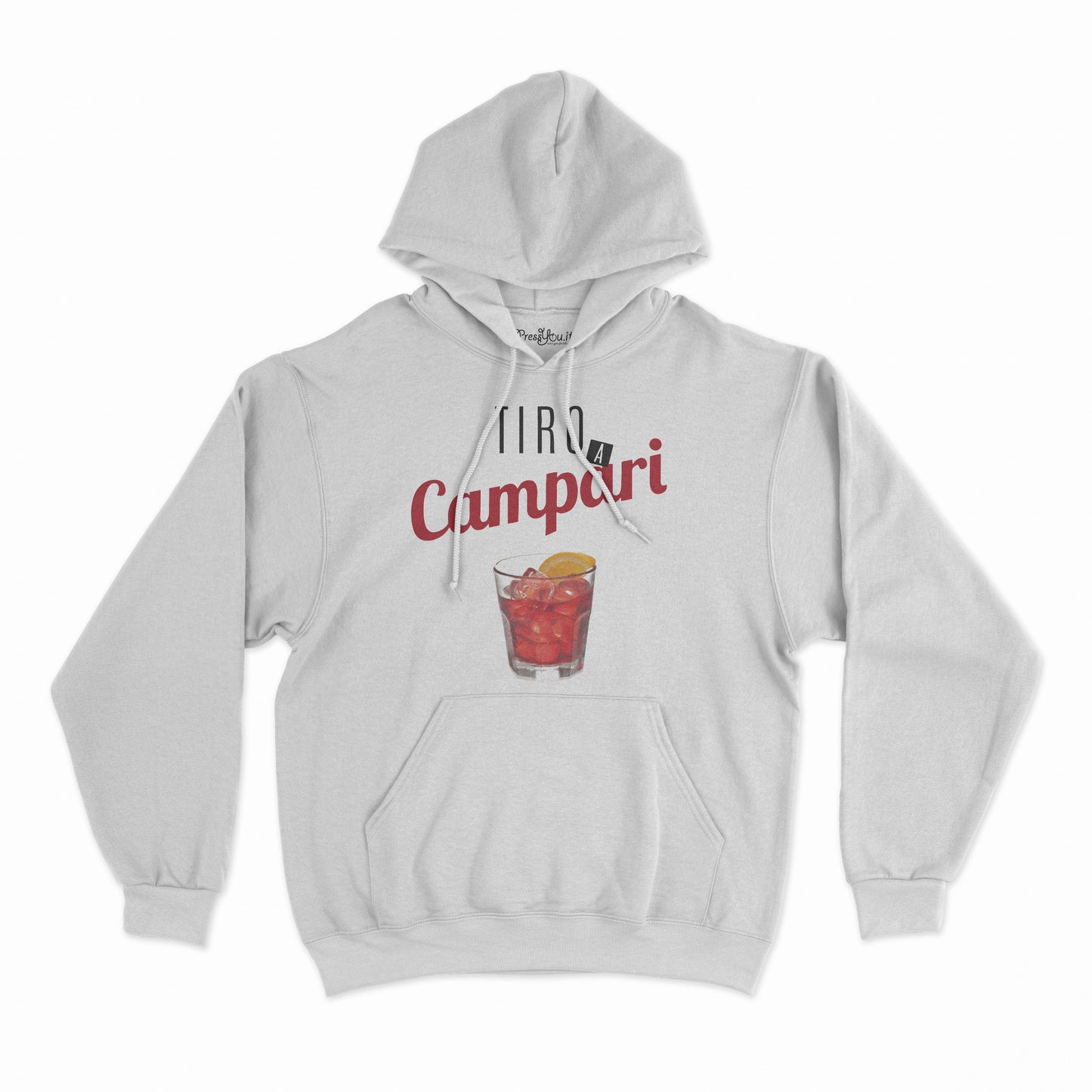 felpa con cappuccio unisex- tiro a campari