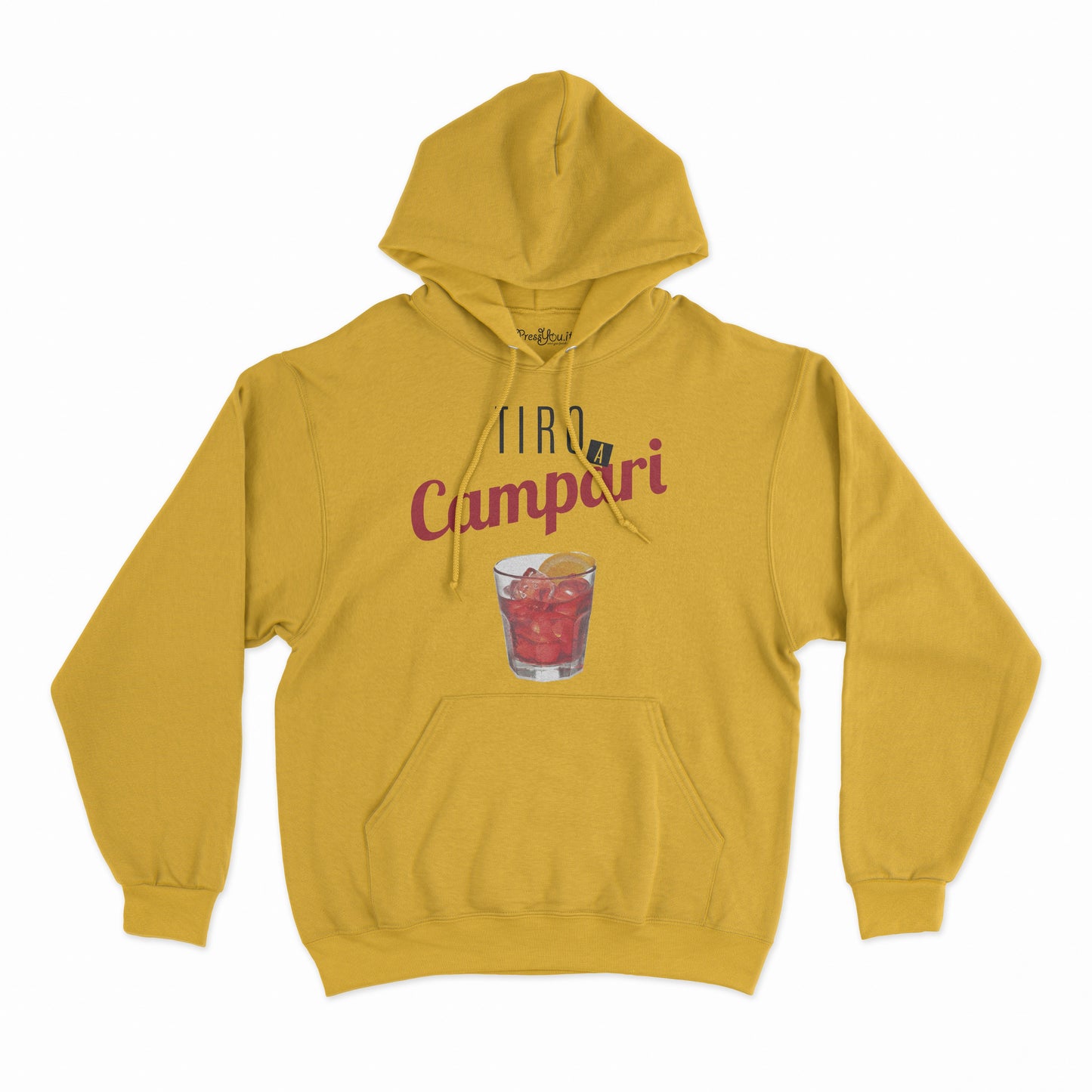 felpa con cappuccio unisex- tiro a campari