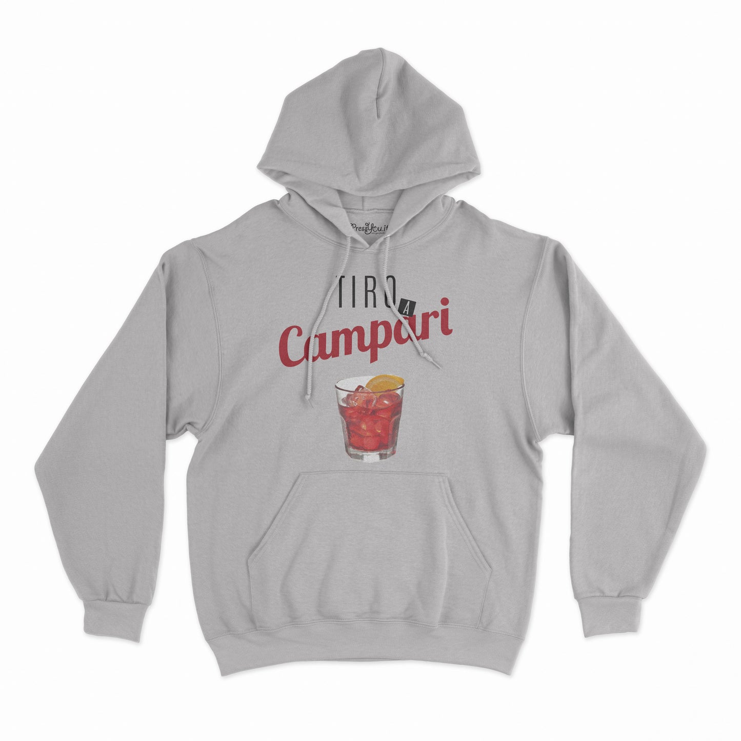 felpa con cappuccio unisex- tiro a campari