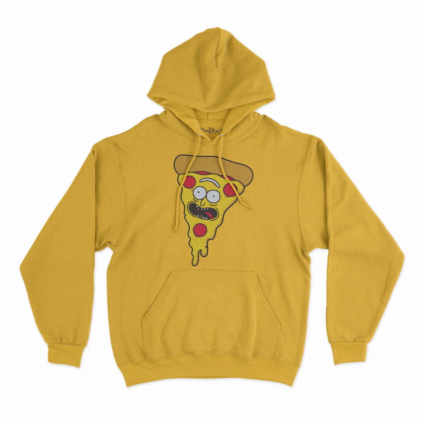 felpa con cappuccio unisex- pizza rick