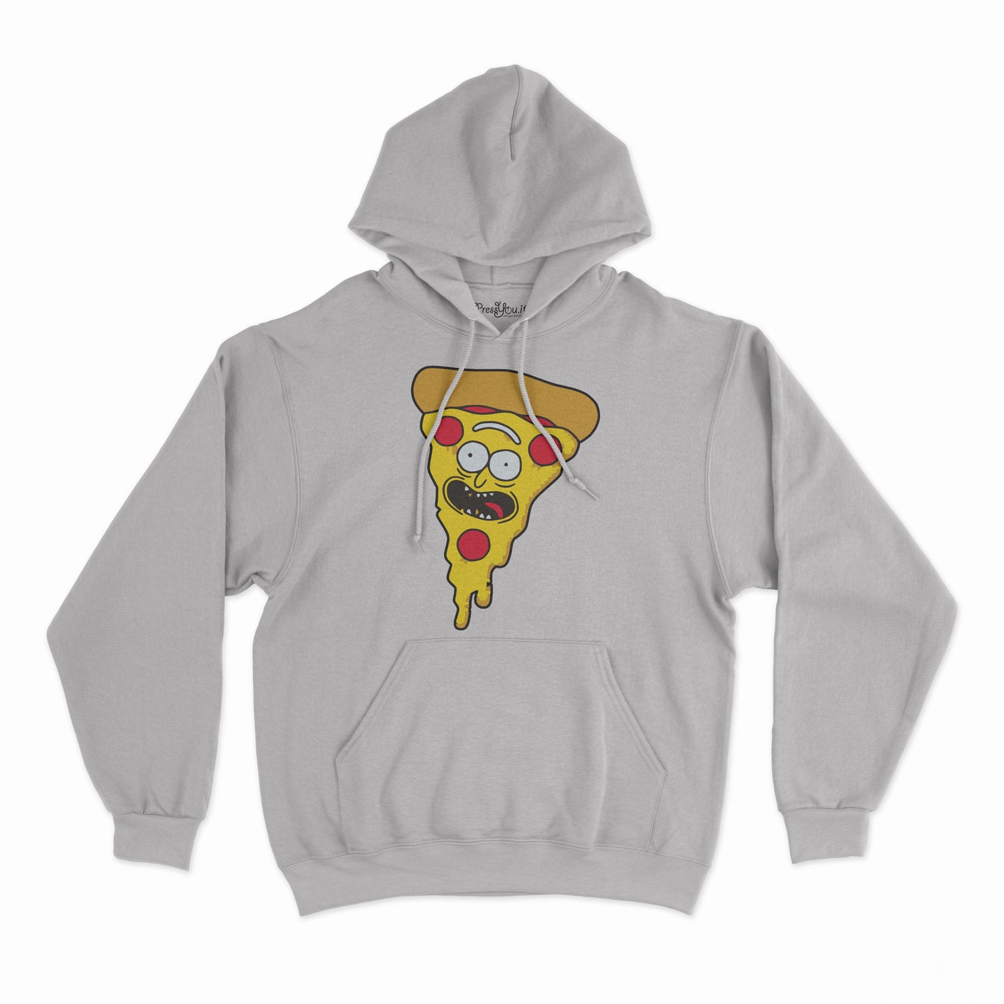 felpa con cappuccio unisex- pizza rick