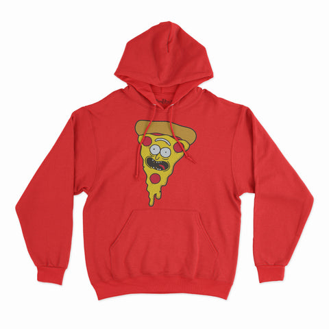 felpa con cappuccio unisex- pizza rick