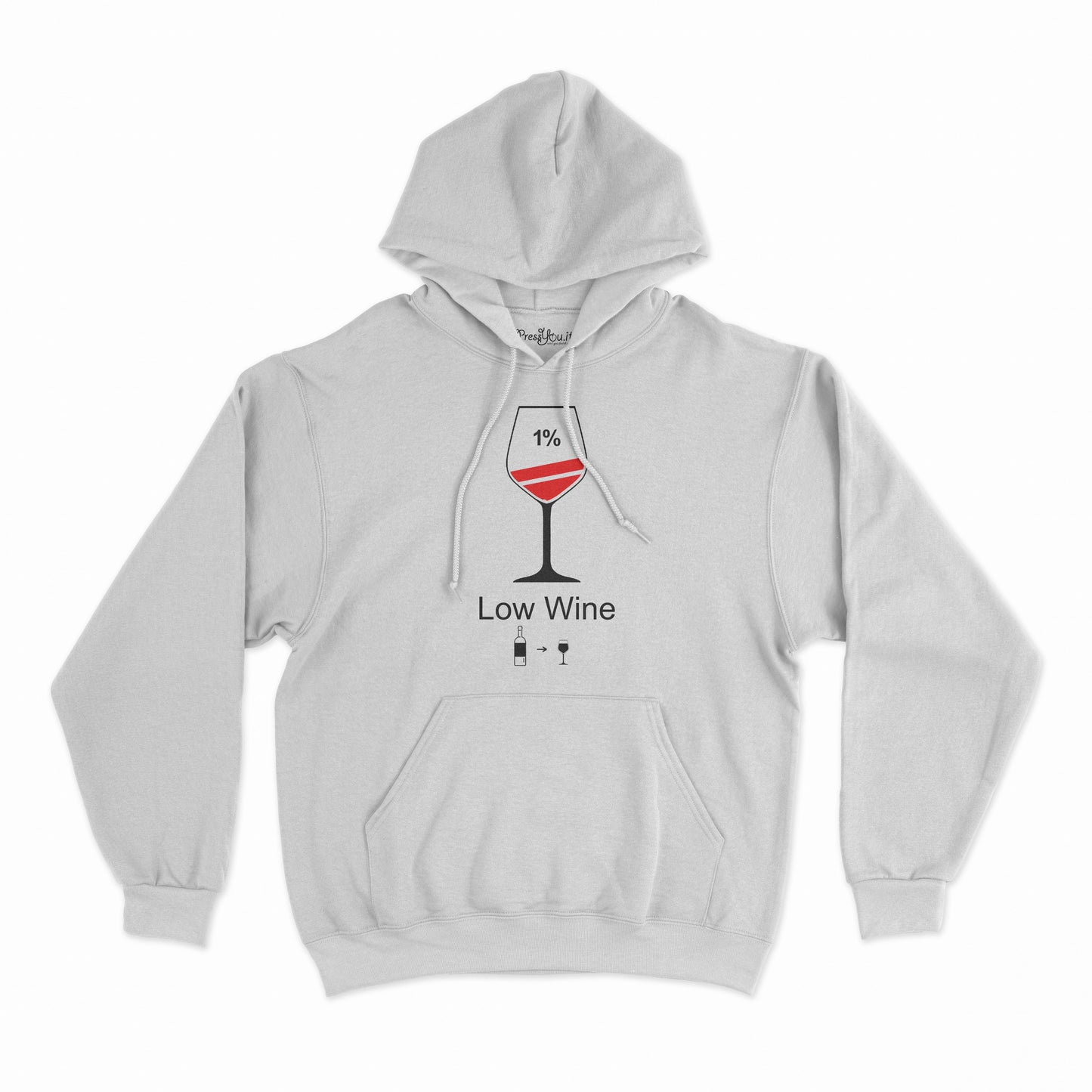 felpa con cappuccio unisex- low wine