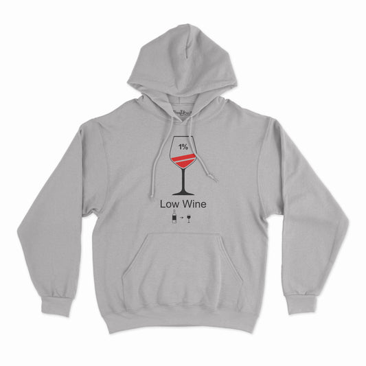 felpa con cappuccio unisex- low wine