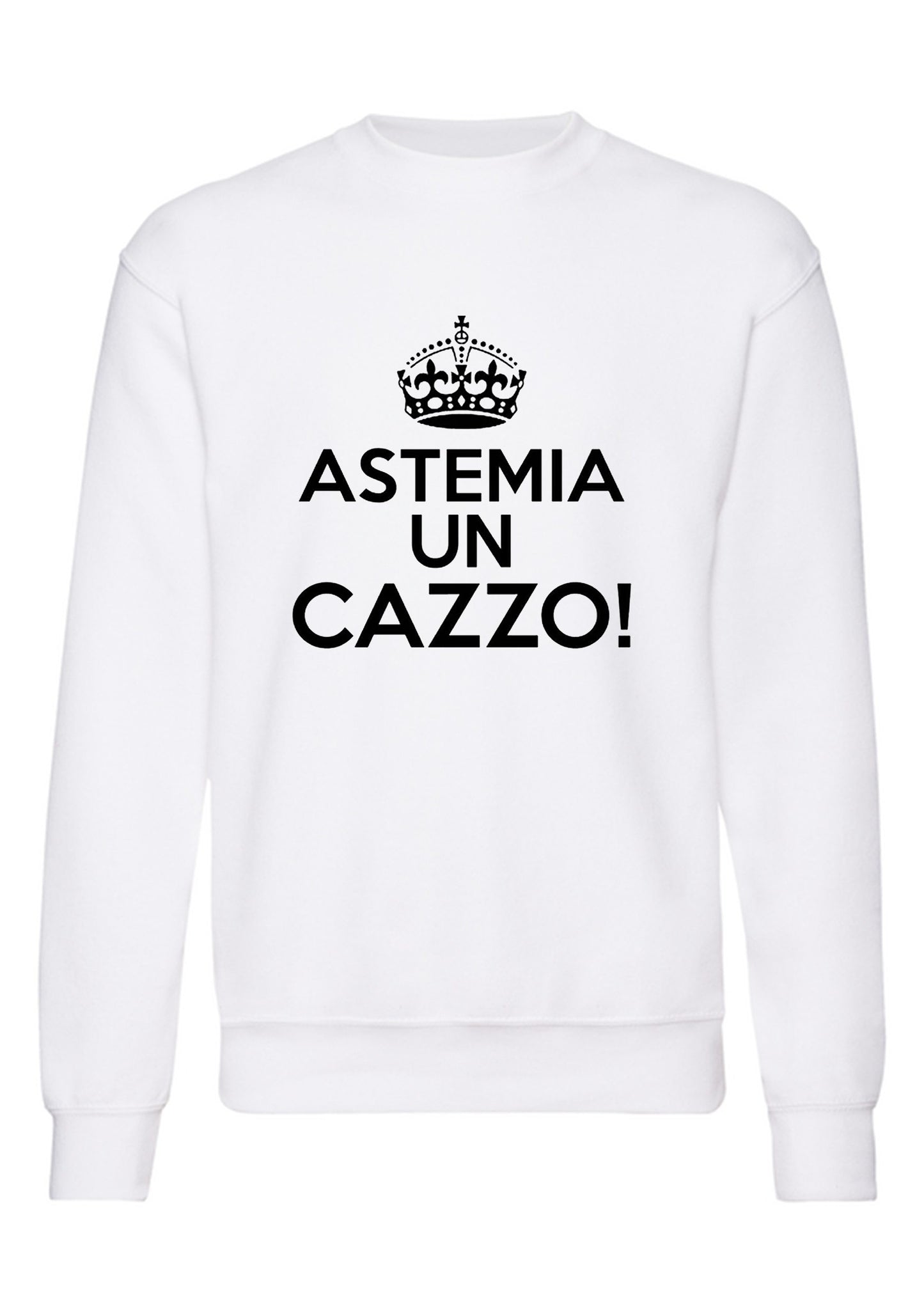 felpa girocollo unisex- astemia un cazzo