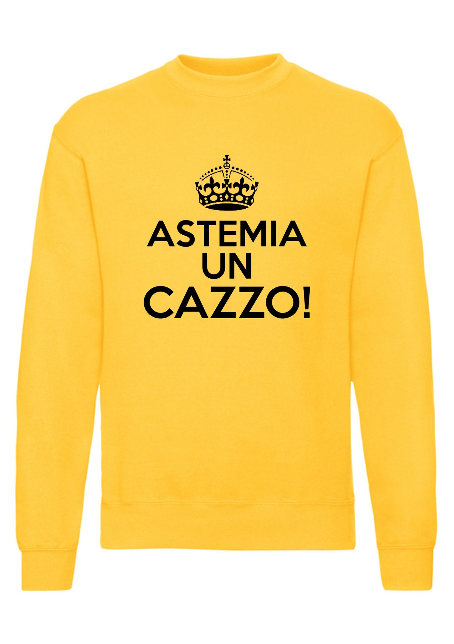 felpa girocollo unisex- astemia un cazzo