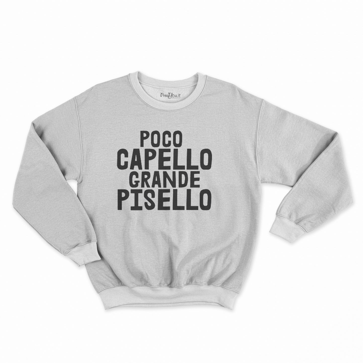 felpa girocollo unisex- poco capello grande pisello