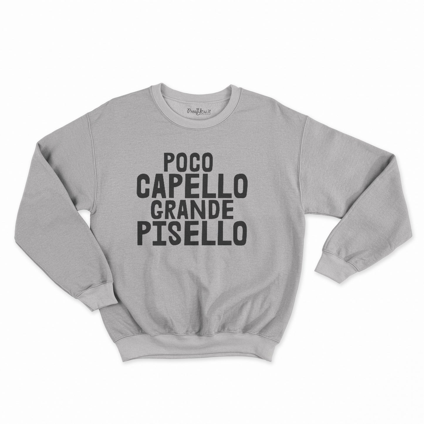 felpa girocollo unisex- poco capello grande pisello