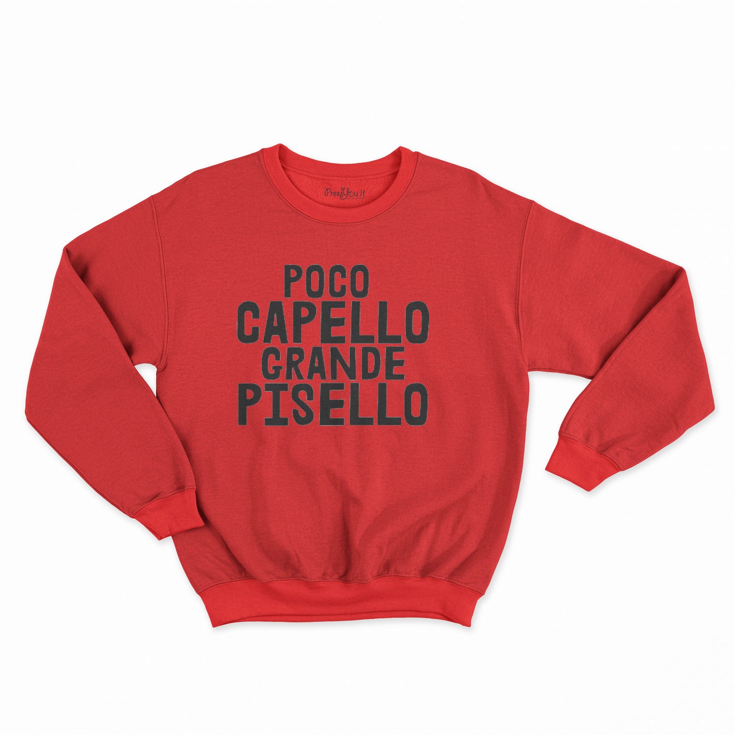 felpa girocollo unisex- poco capello grande pisello