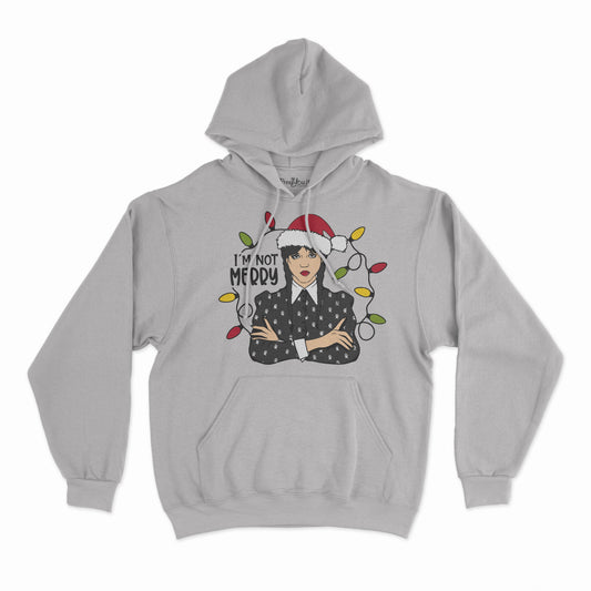 felpa con cappuccio unisex-i m not merry natale