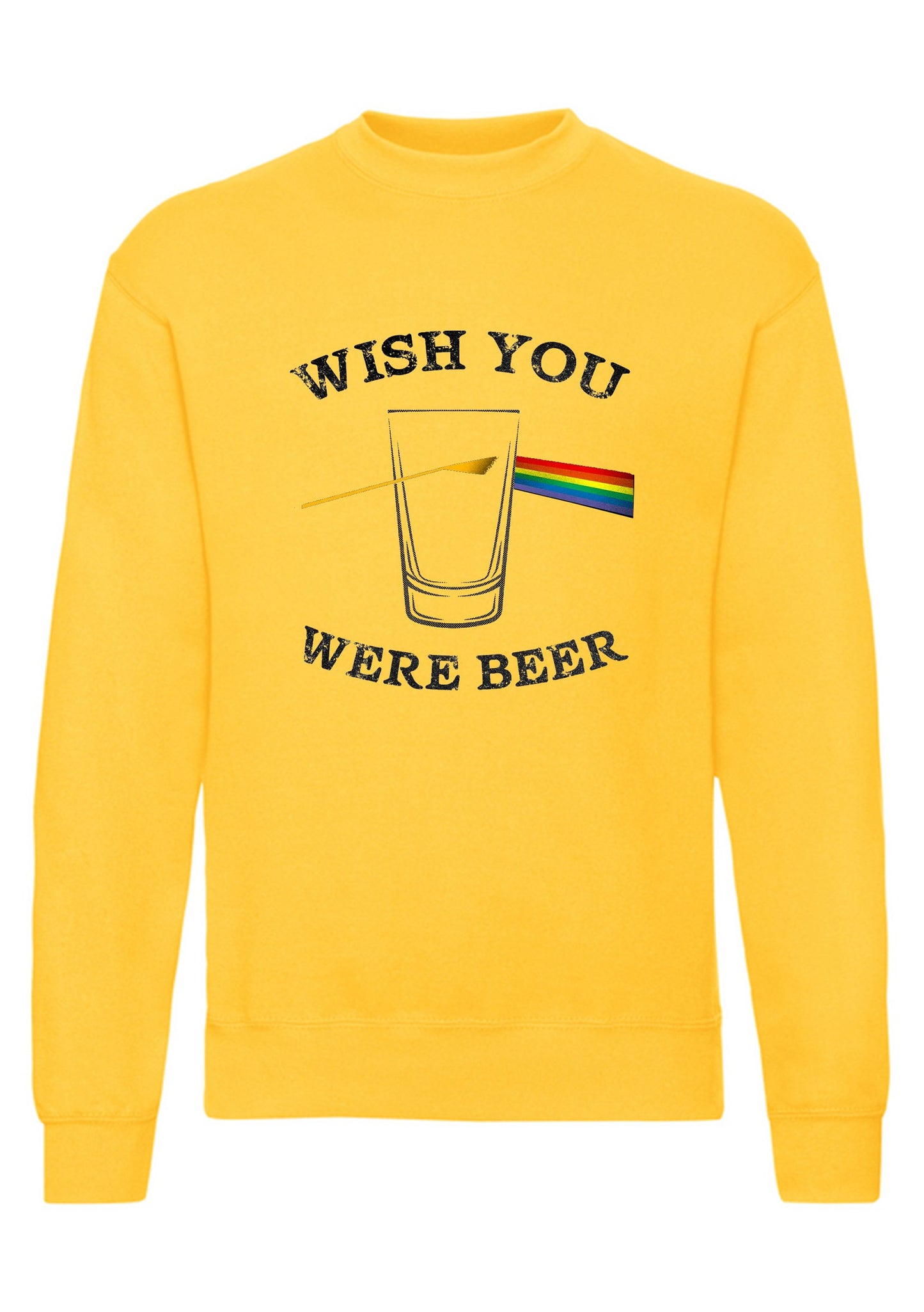 felpa girocollo unisex- Wish you Were Beer