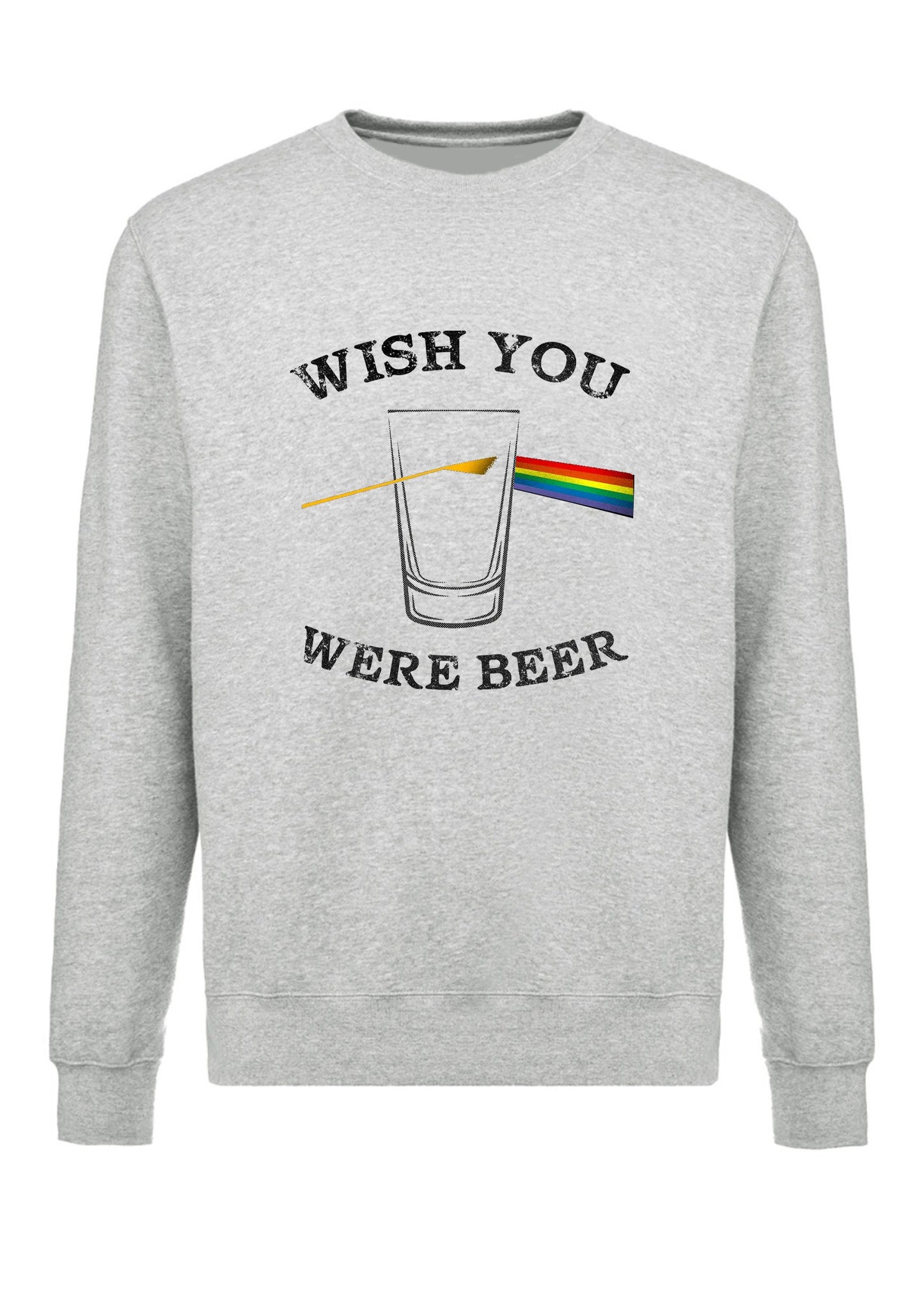 felpa girocollo unisex- Wish you Were Beer