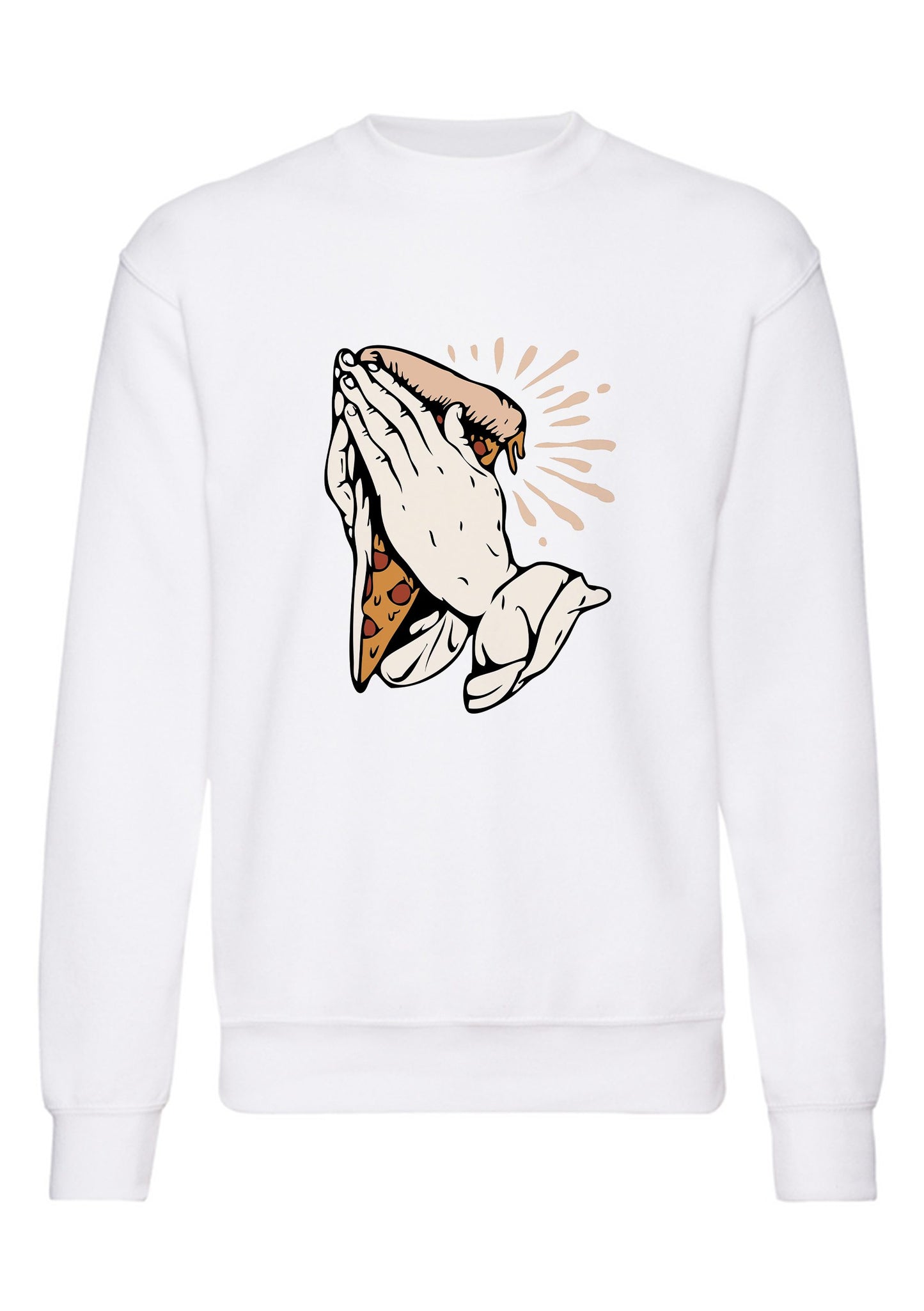 felpa girocollo unisex- pizza preghiera