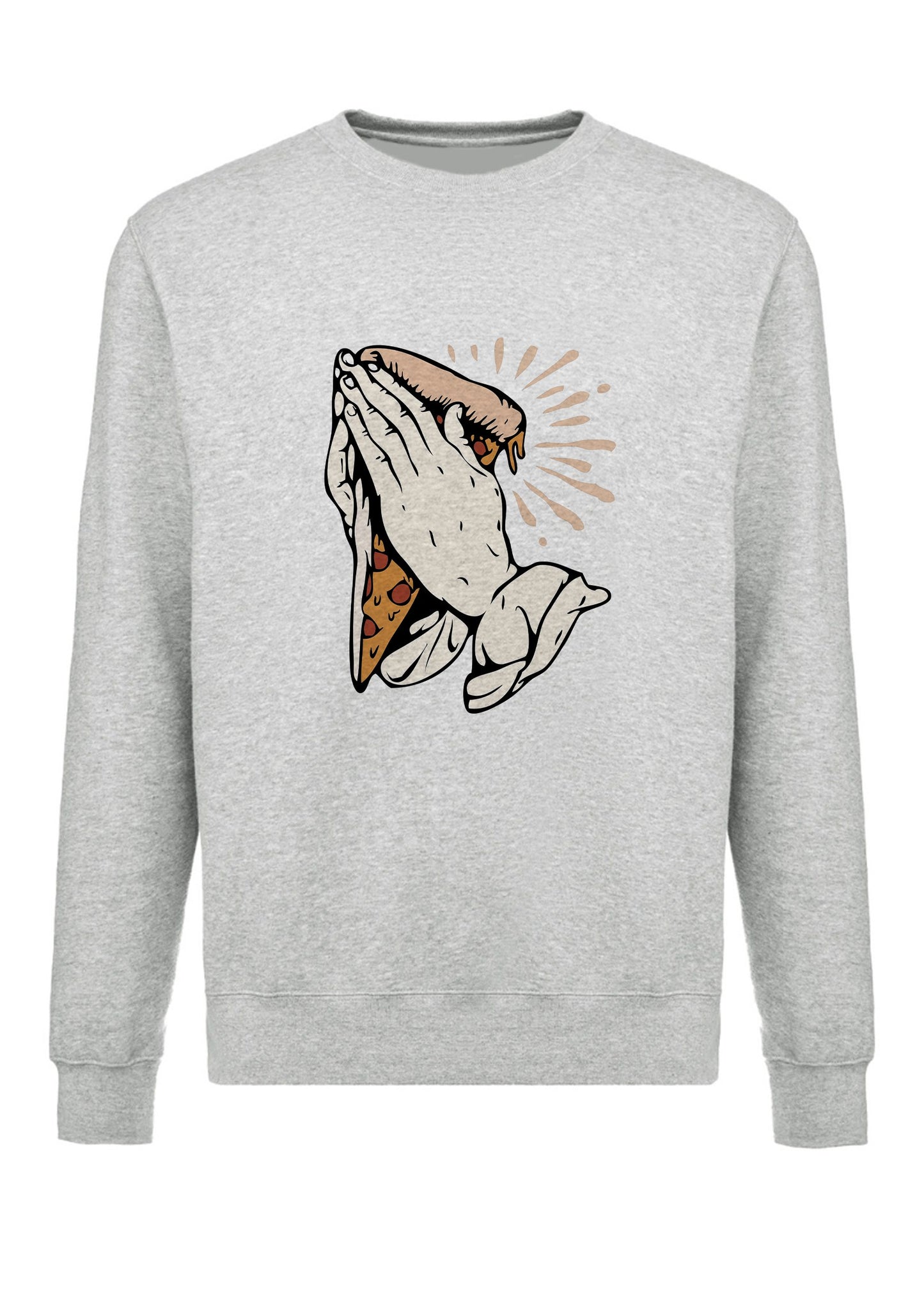 felpa girocollo unisex- pizza preghiera