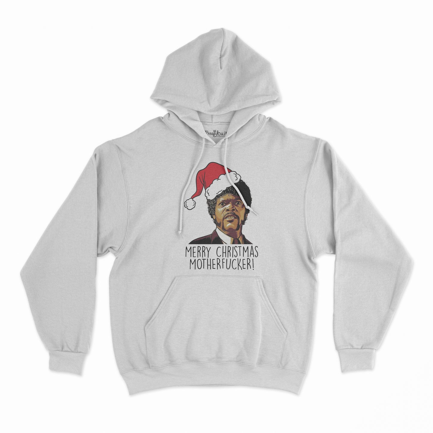 felpa con cappuccio unisex-natale merry christmas motherfuker