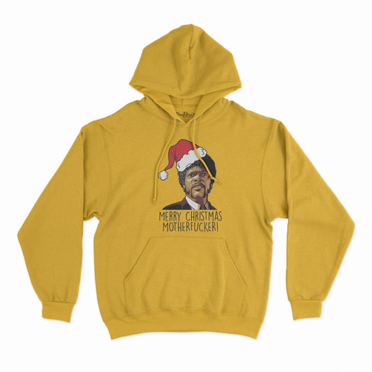 felpa con cappuccio unisex-natale merry christmas motherfuker