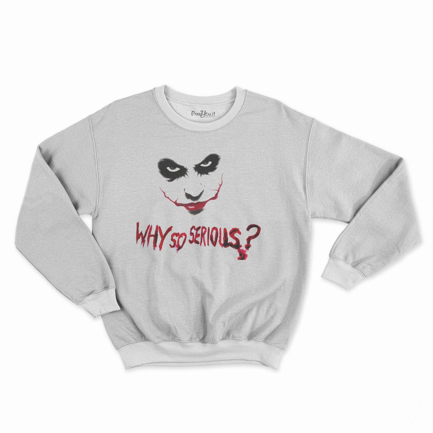 felpa girocollo unisex- why so serious pagliaccio