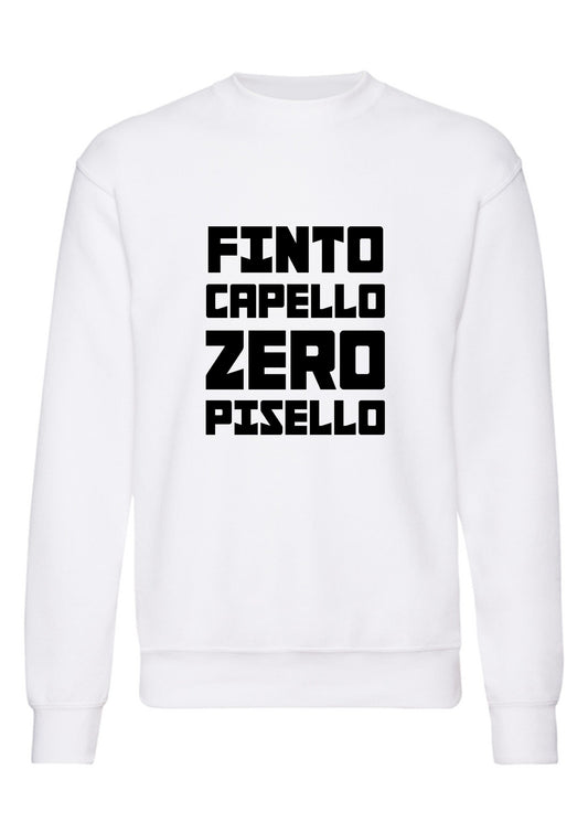 felpa girocollo unisex- finto capello zero pisello