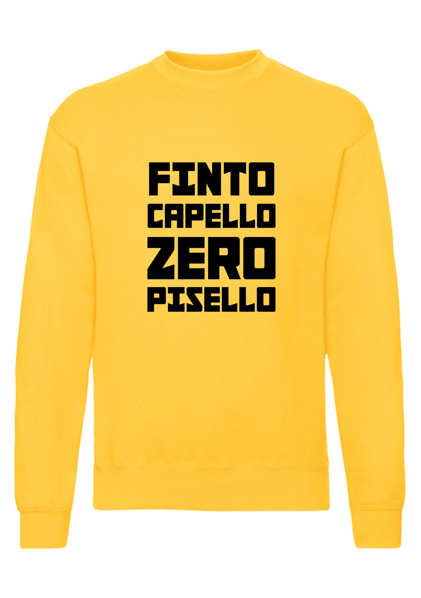 felpa girocollo unisex- finto capello zero pisello