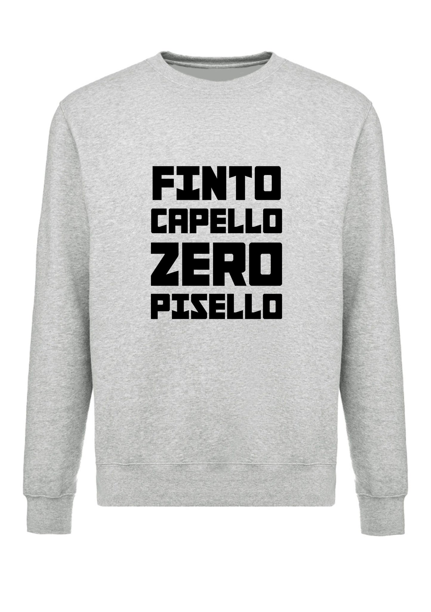 felpa girocollo unisex- finto capello zero pisello