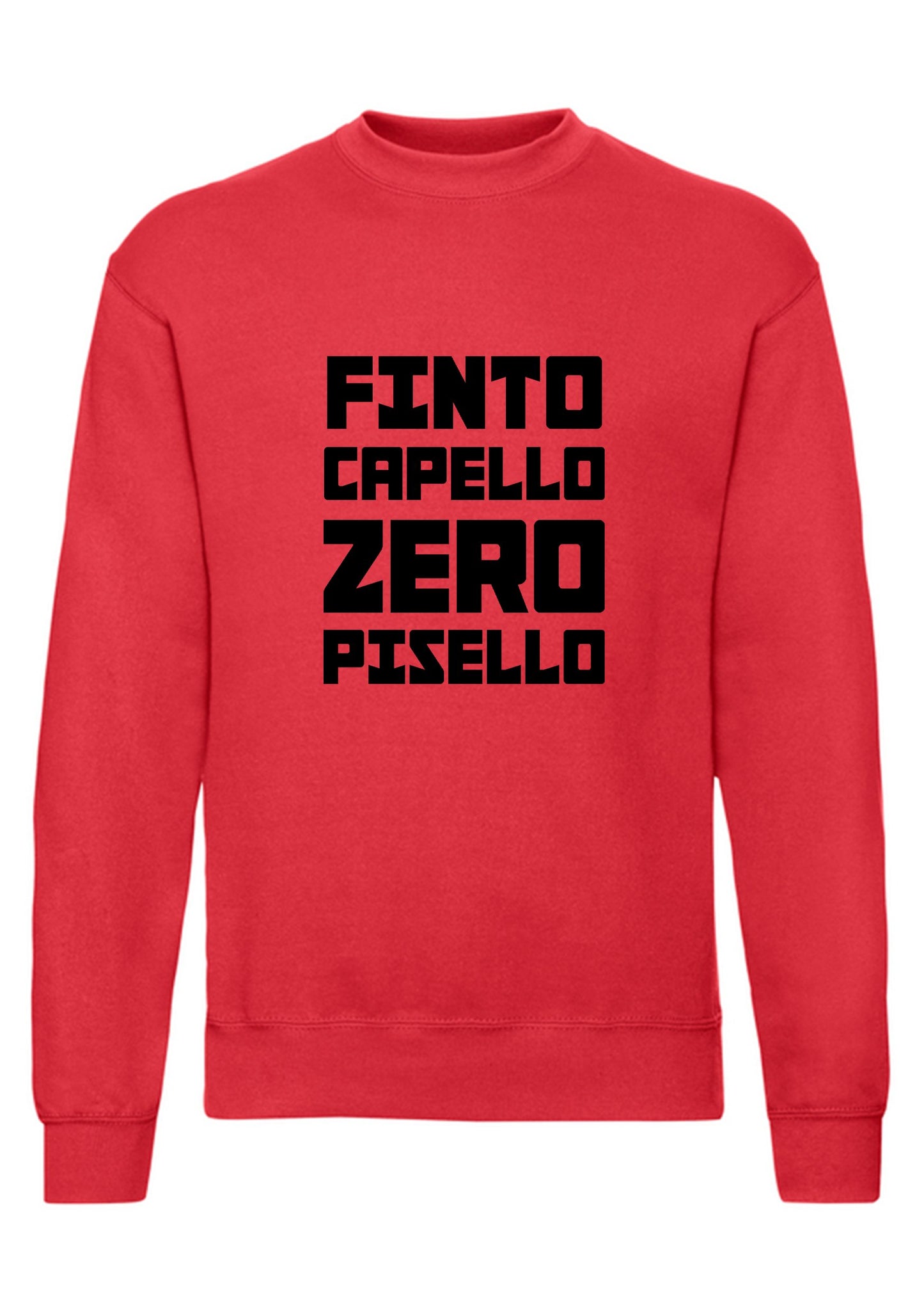 felpa girocollo unisex- finto capello zero pisello