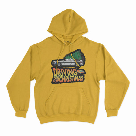 felpa con cappuccio unisex-ritorno a casa per natale