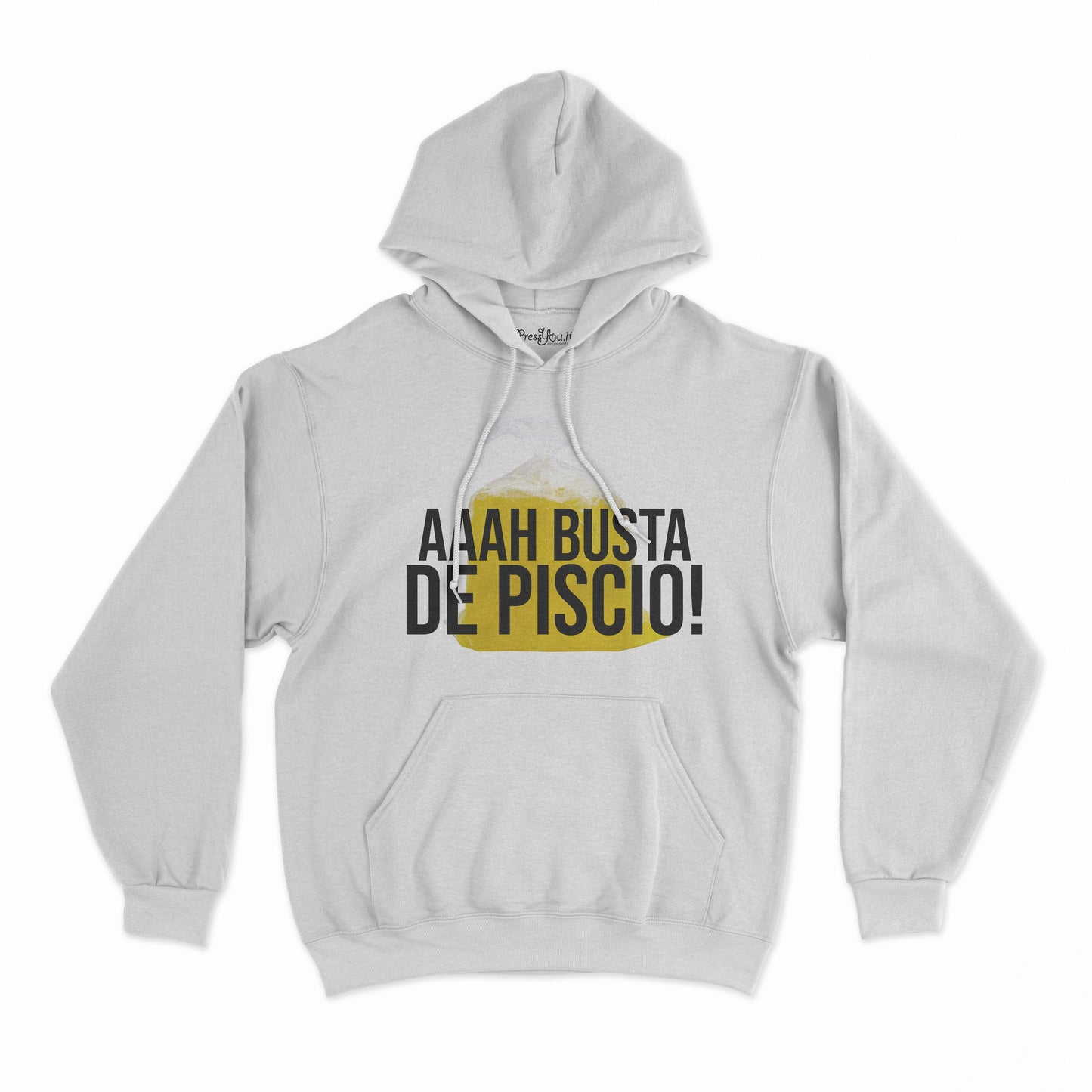 felpa con cappuccio unisex- ahh busta di piscio