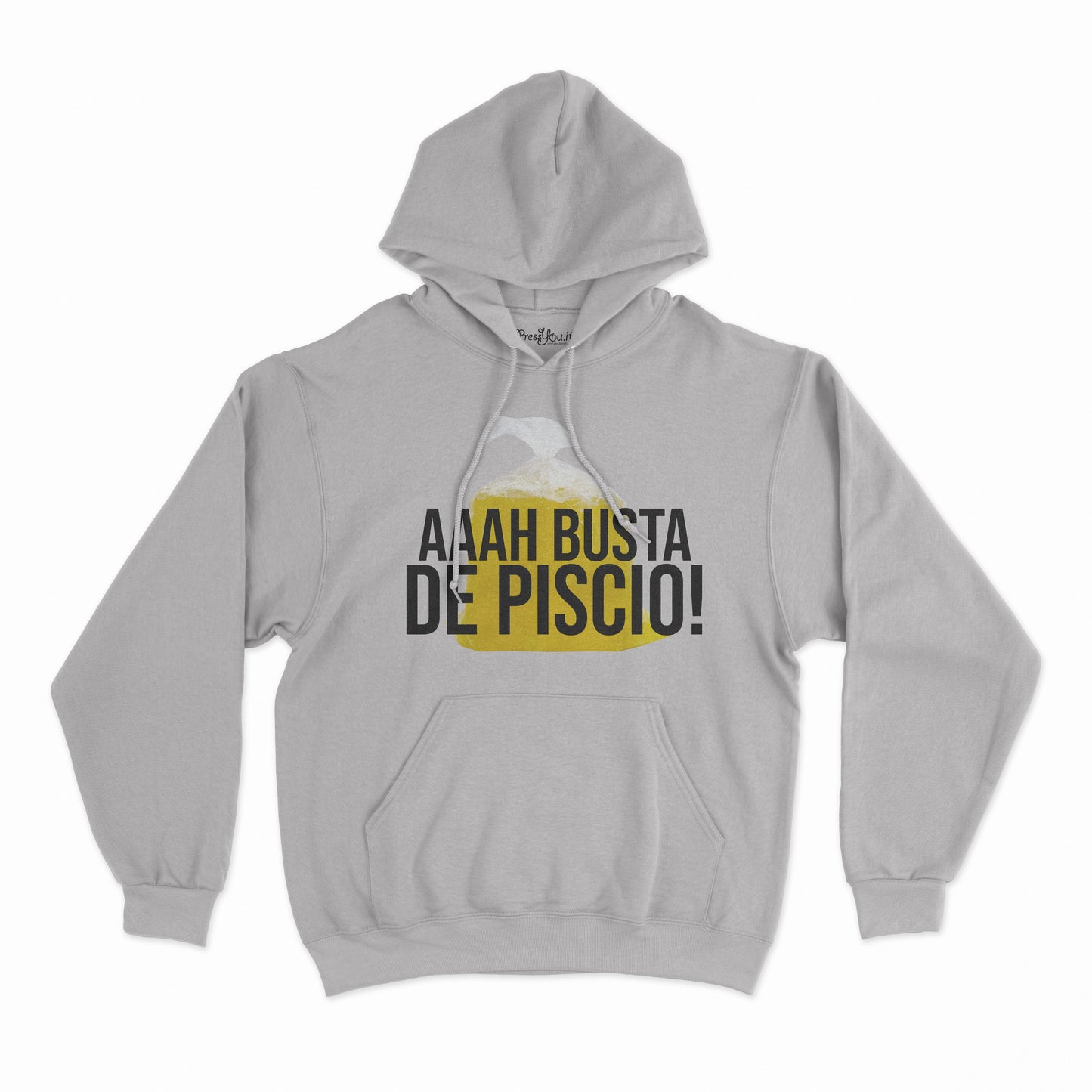 felpa con cappuccio unisex- ahh busta di piscio