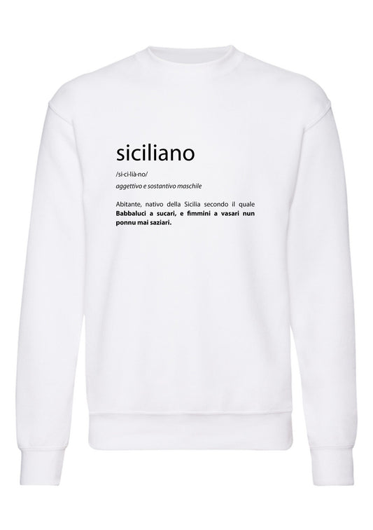 felpa girocollo unisex- dizionario siciliamo