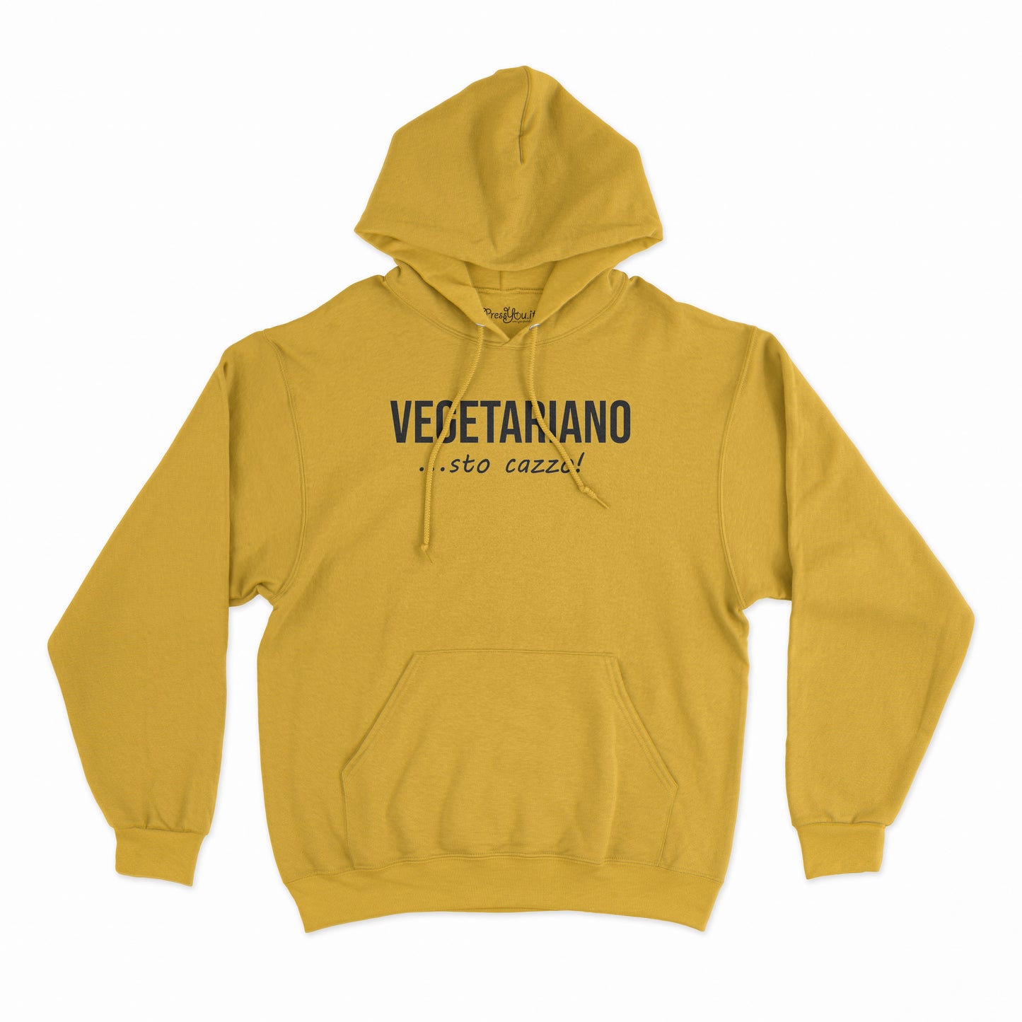 felpa con cappuccio unisex- VEGERARIANO stocazzo