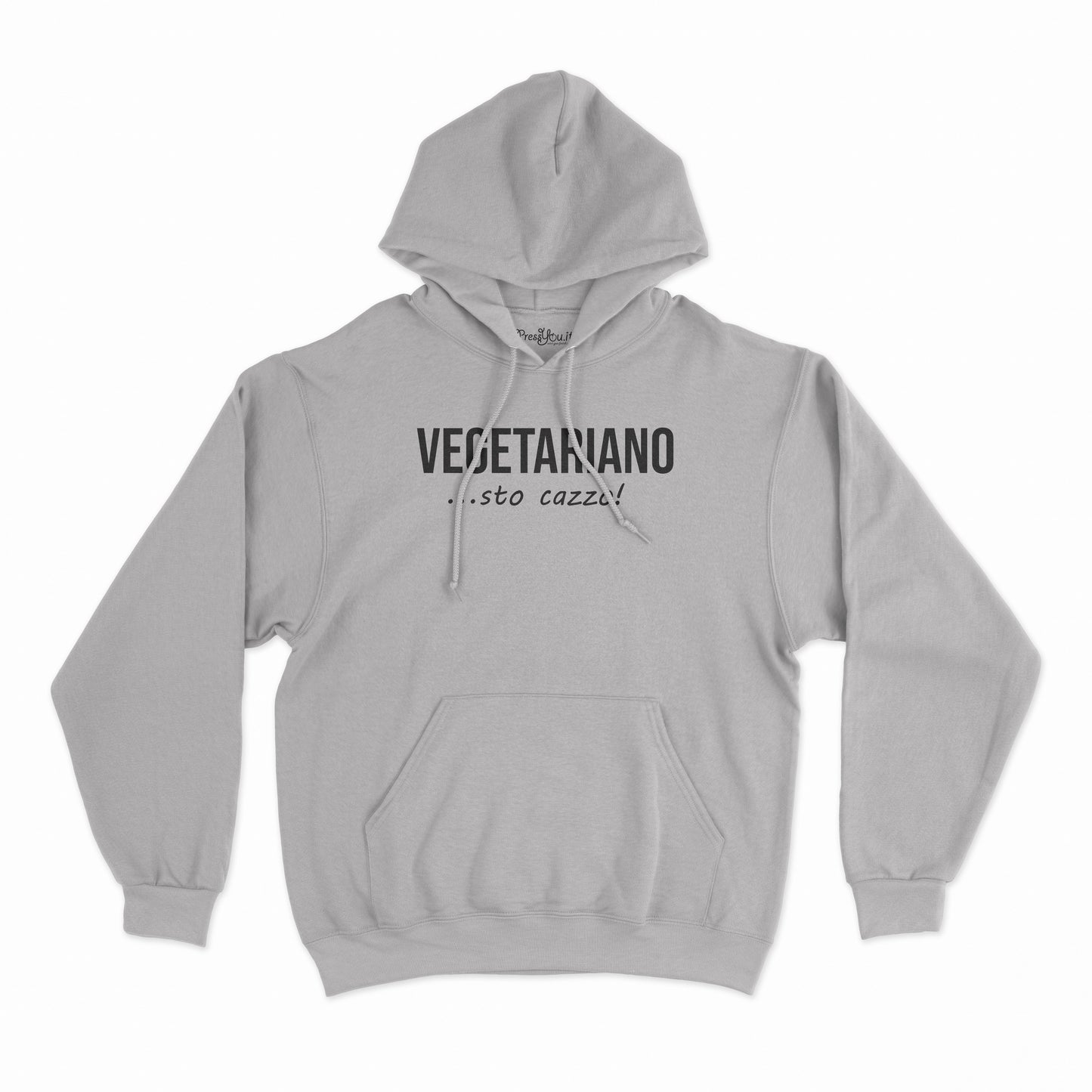 felpa con cappuccio unisex- VEGERARIANO stocazzo