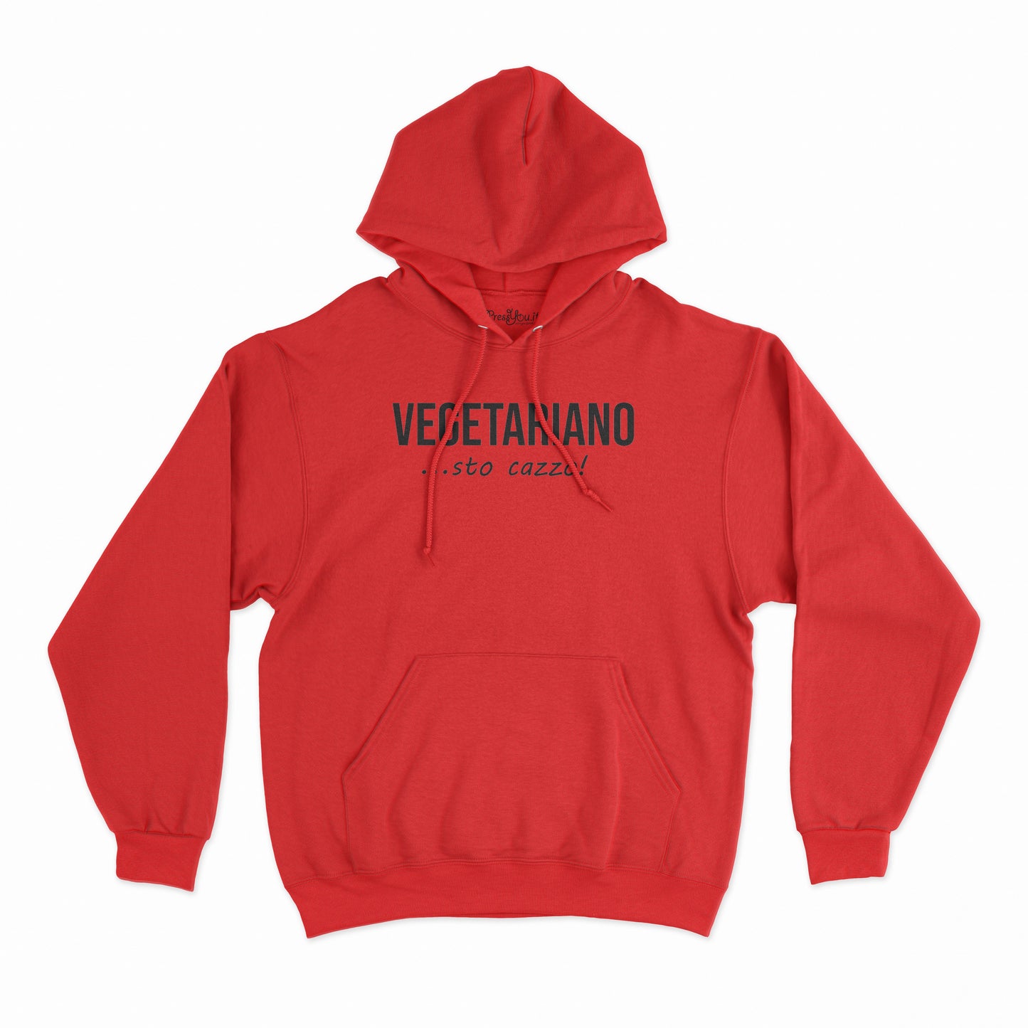 felpa con cappuccio unisex- VEGERARIANO stocazzo