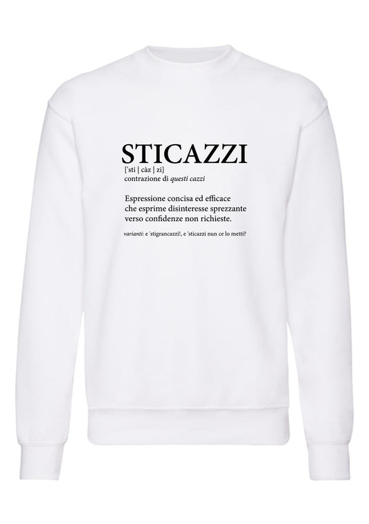 felpa girocollo unisex- sti cazzi dizionario