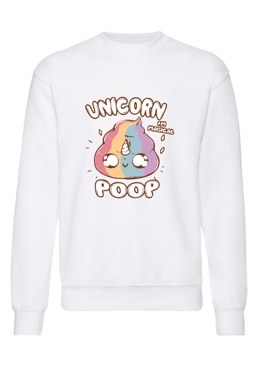 felpa girocollo unisex- unicorn poop