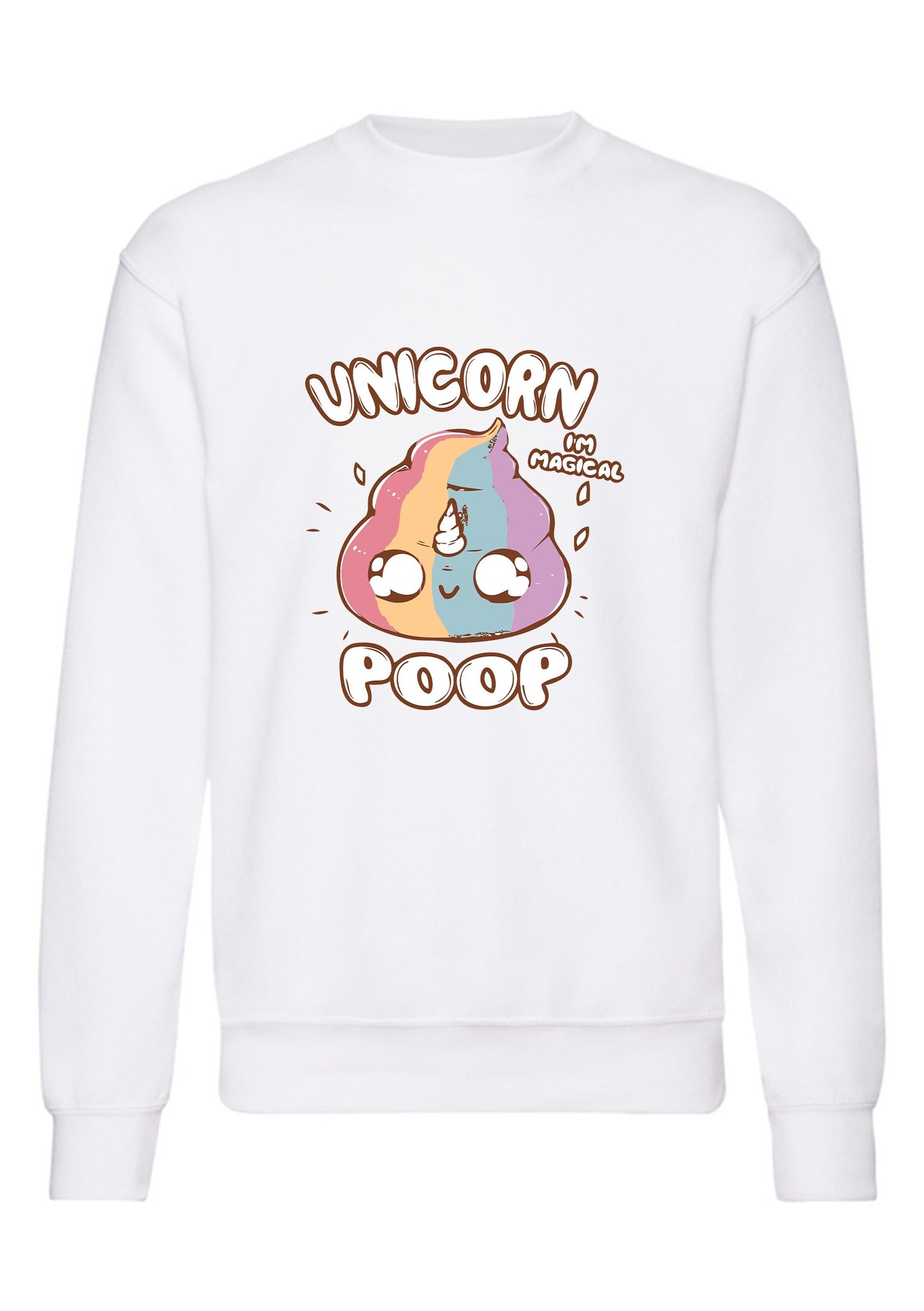 felpa girocollo unisex- unicorn poop