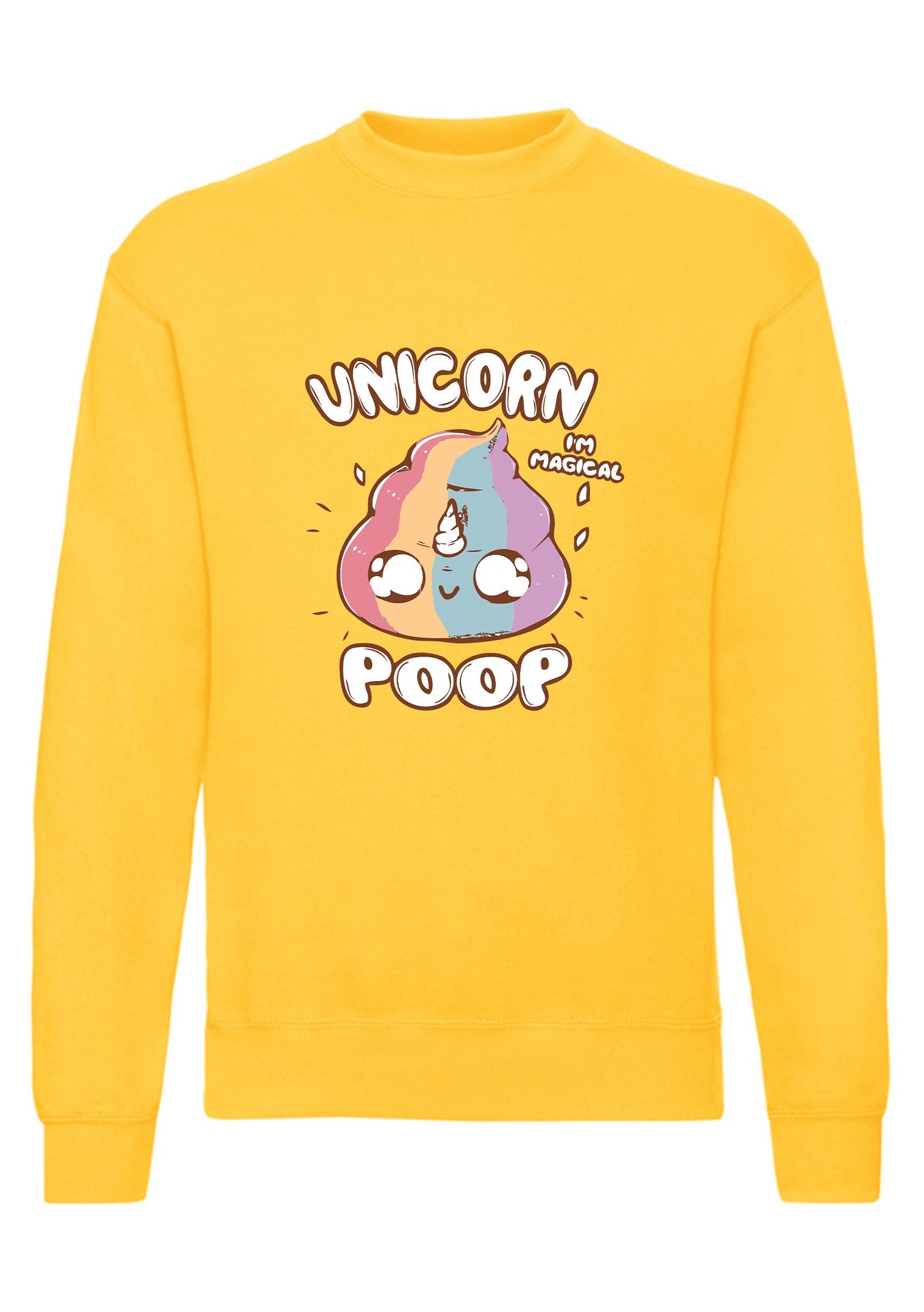 felpa girocollo unisex- unicorn poop