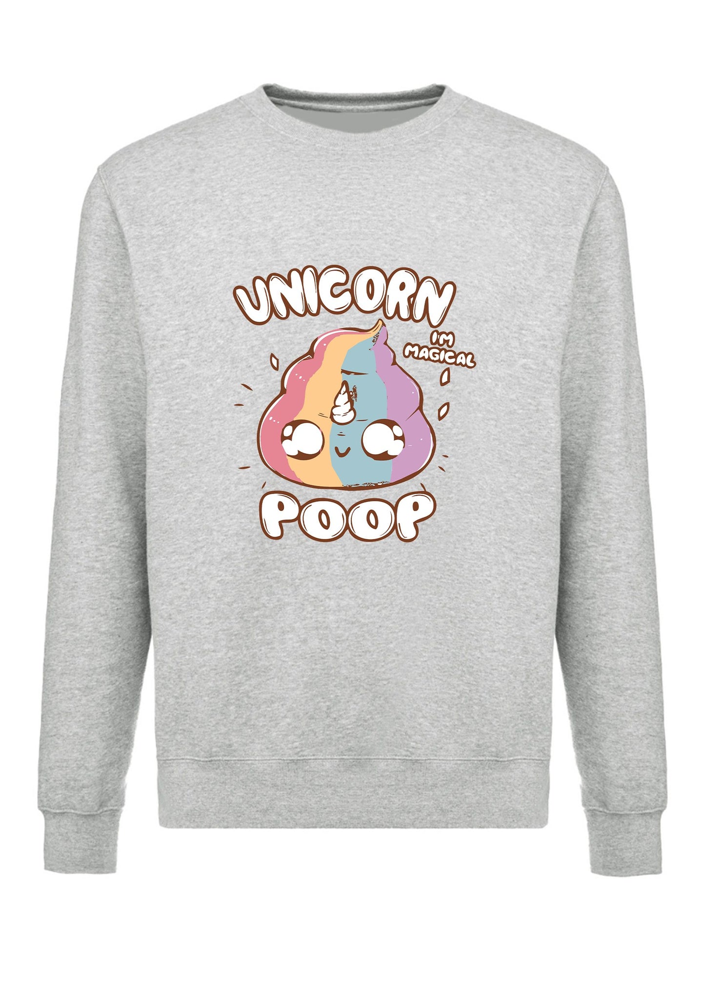 felpa girocollo unisex- unicorn poop