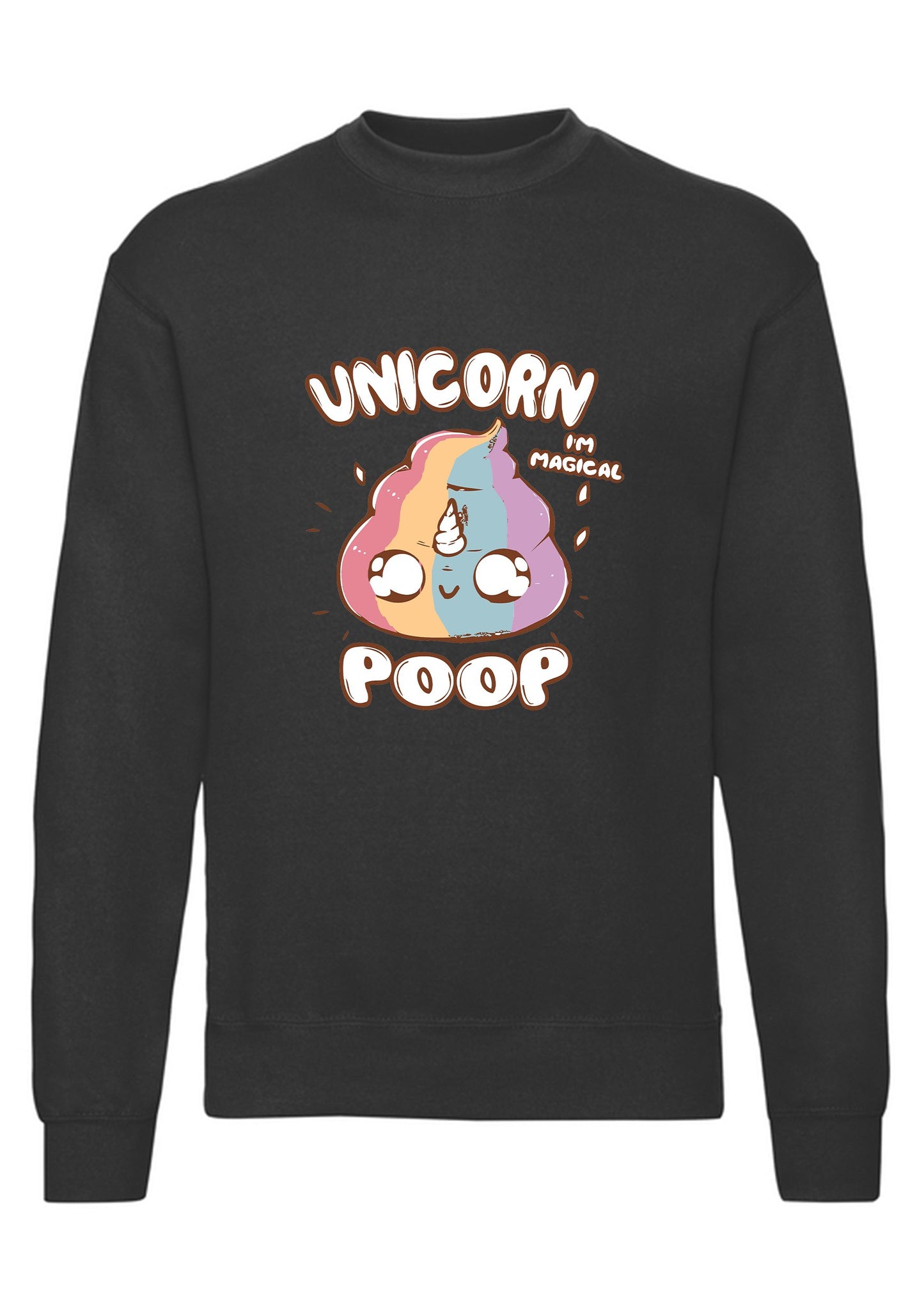 felpa girocollo unisex- unicorn poop