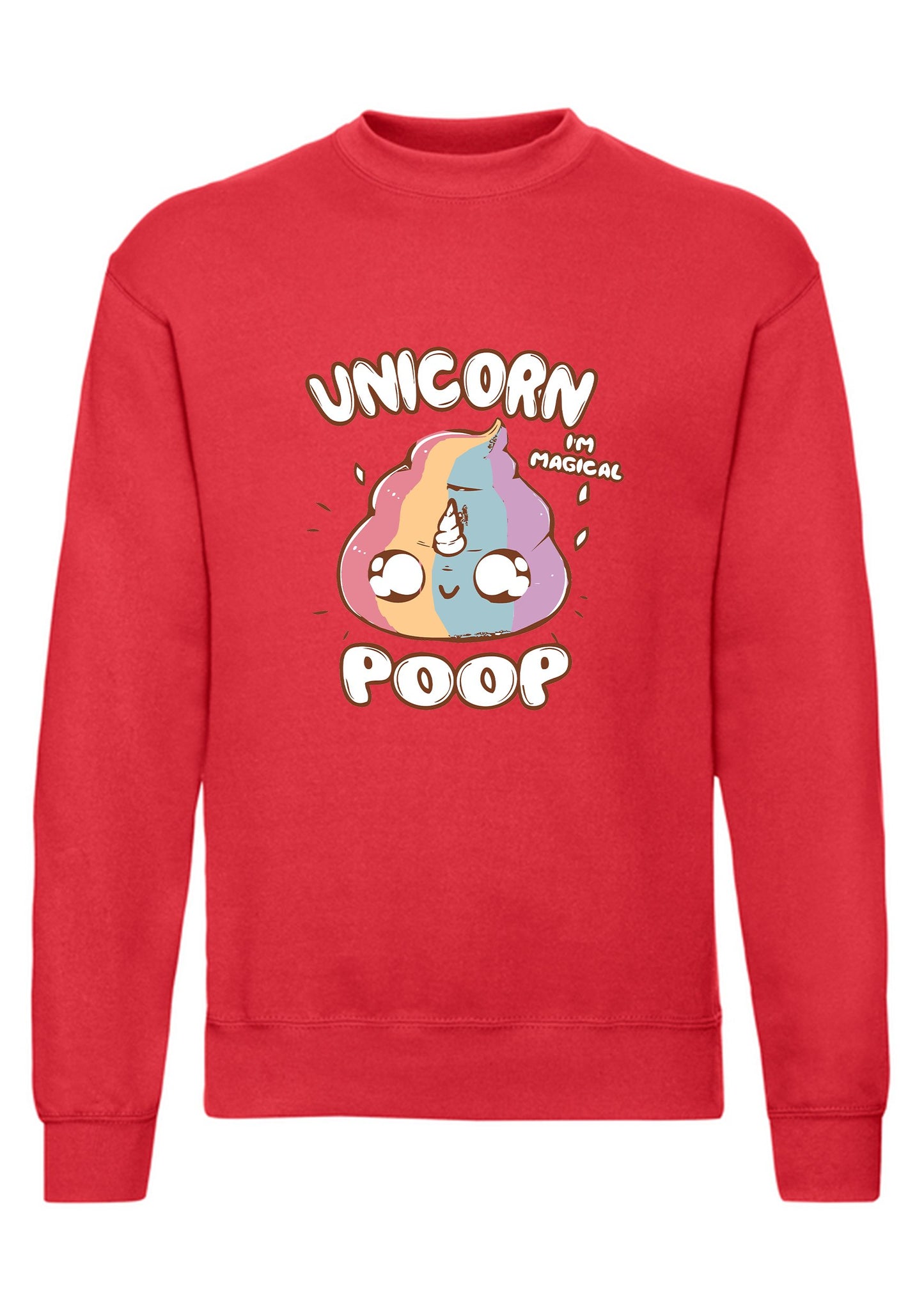 felpa girocollo unisex- unicorn poop