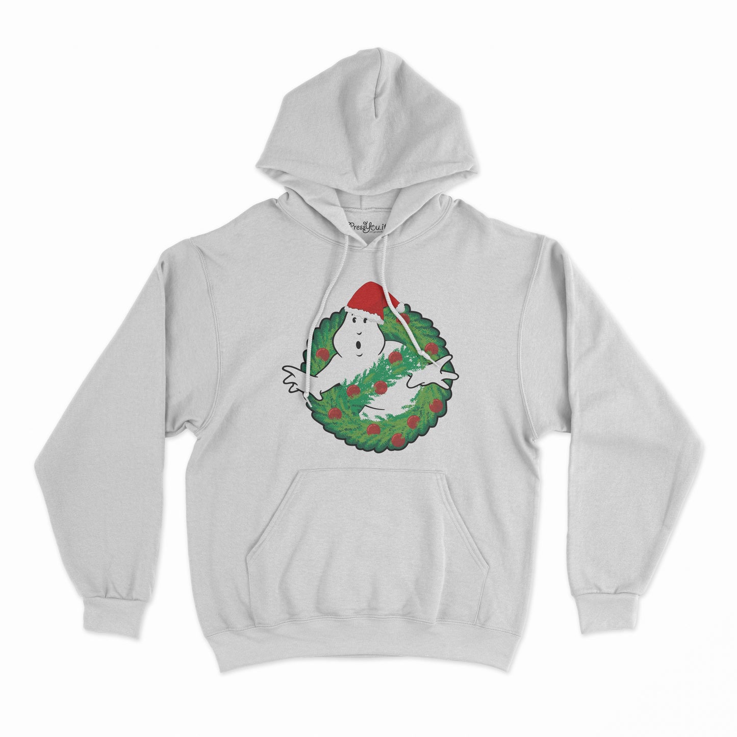 felpa con cappuccio unisex-natale ghost logo