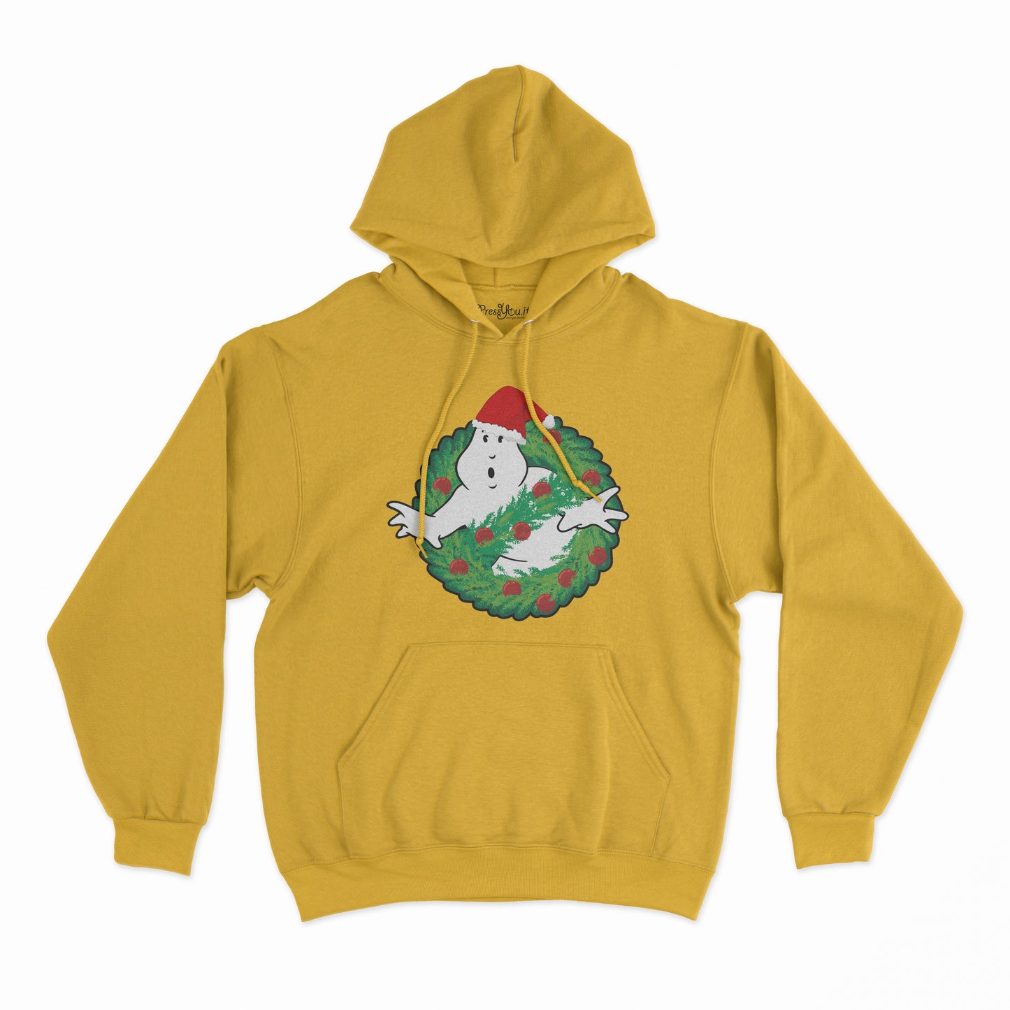 felpa con cappuccio unisex-natale ghost logo