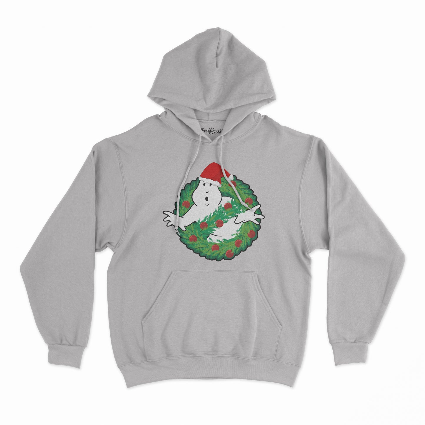 felpa con cappuccio unisex-natale ghost logo