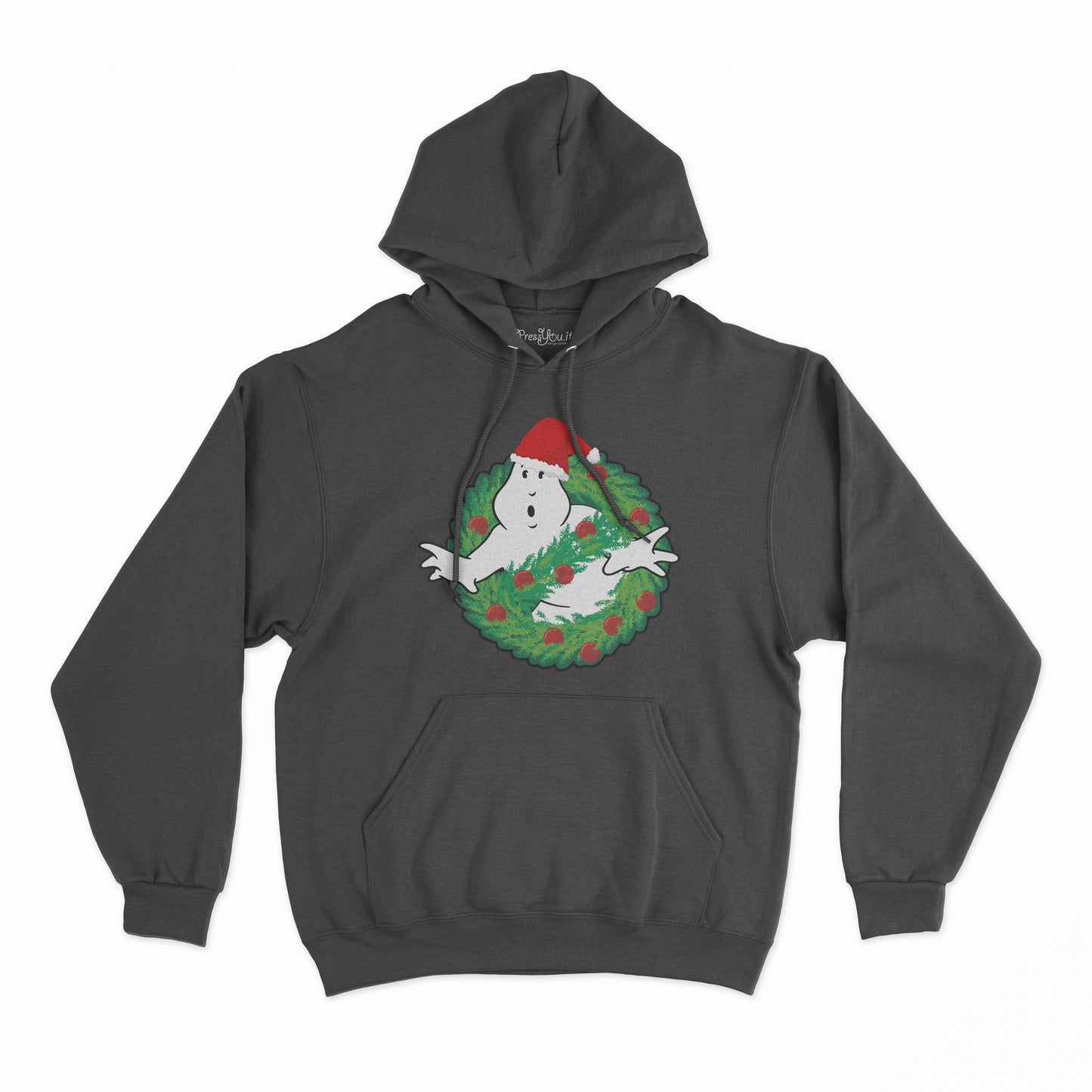 felpa con cappuccio unisex-natale ghost logo