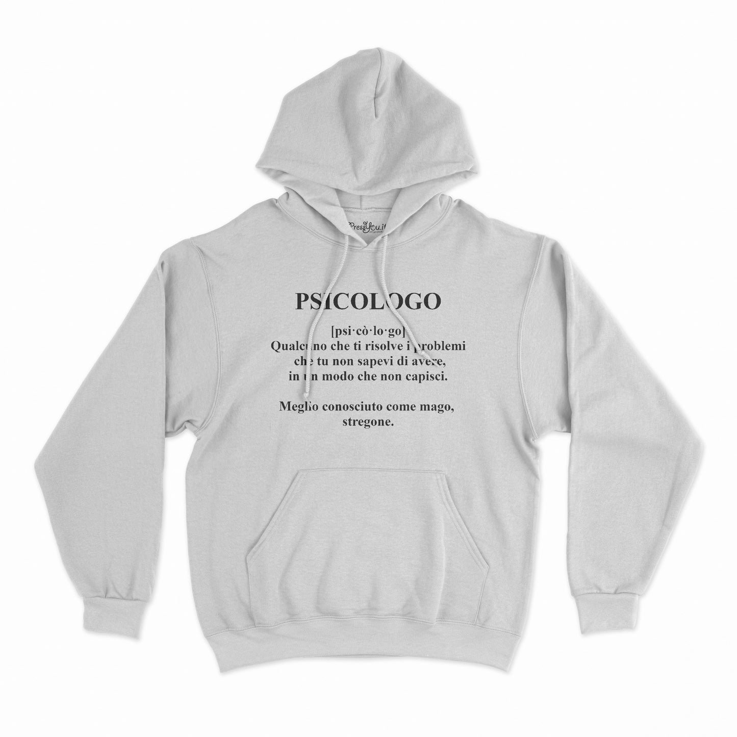 felpa con cappuccio unisex- psicologo dizionario